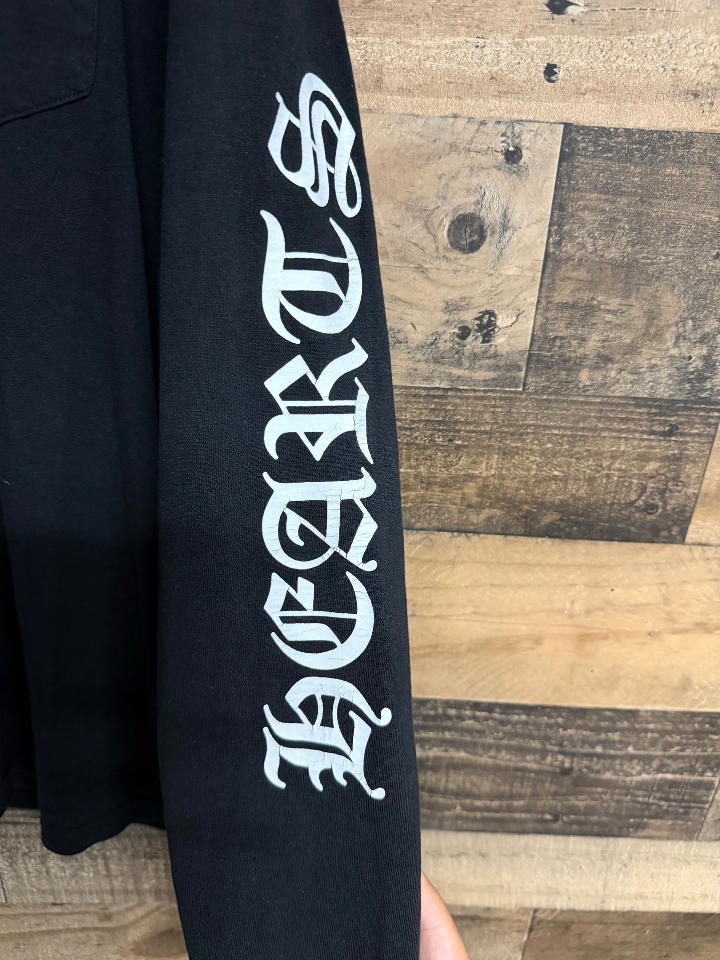 Chrome Hearts Vintage Vertical Logo Long Sleeve Tee