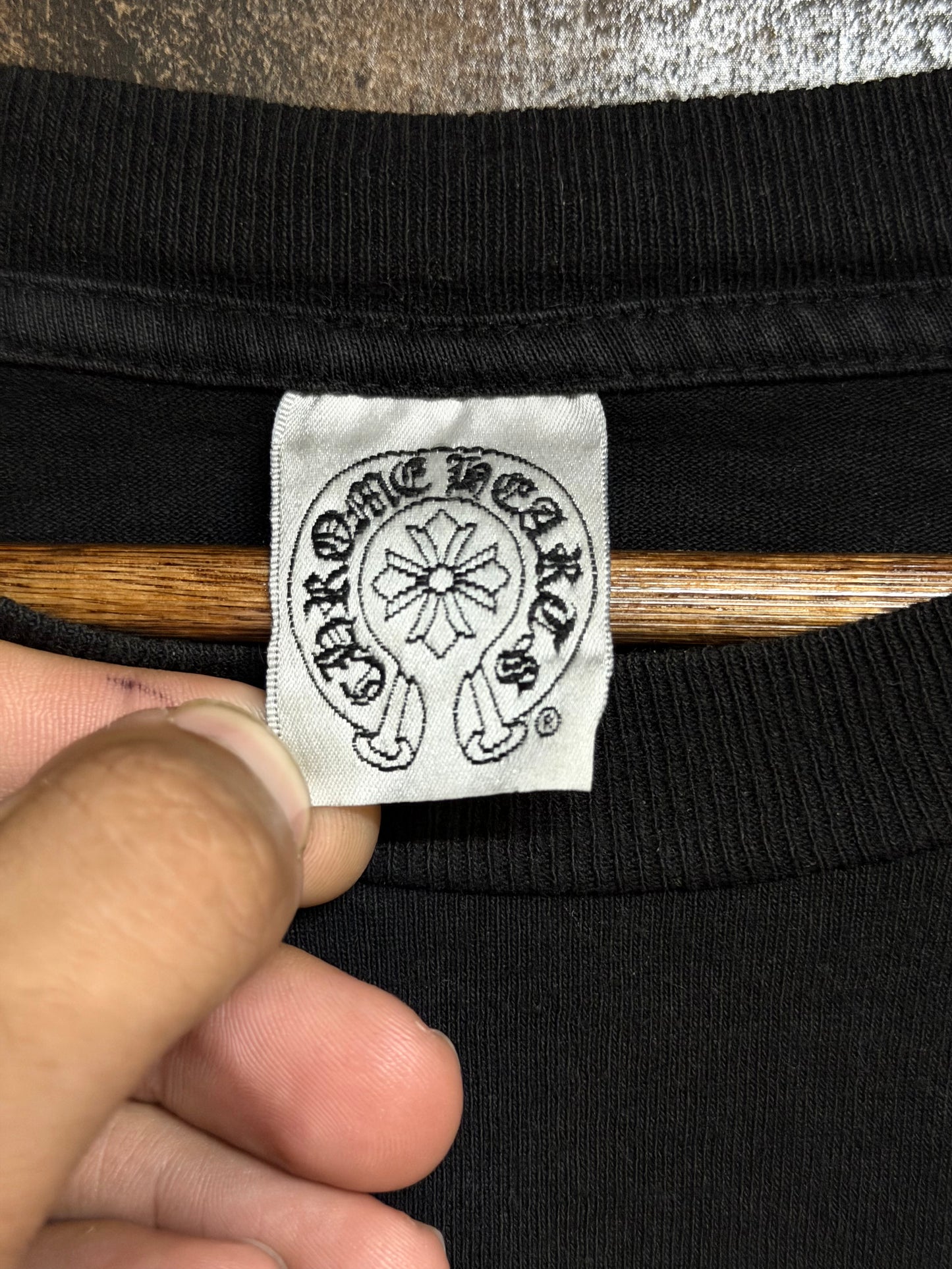 Chrome Hearts Vintage Vertical Logo Long Sleeve Tee