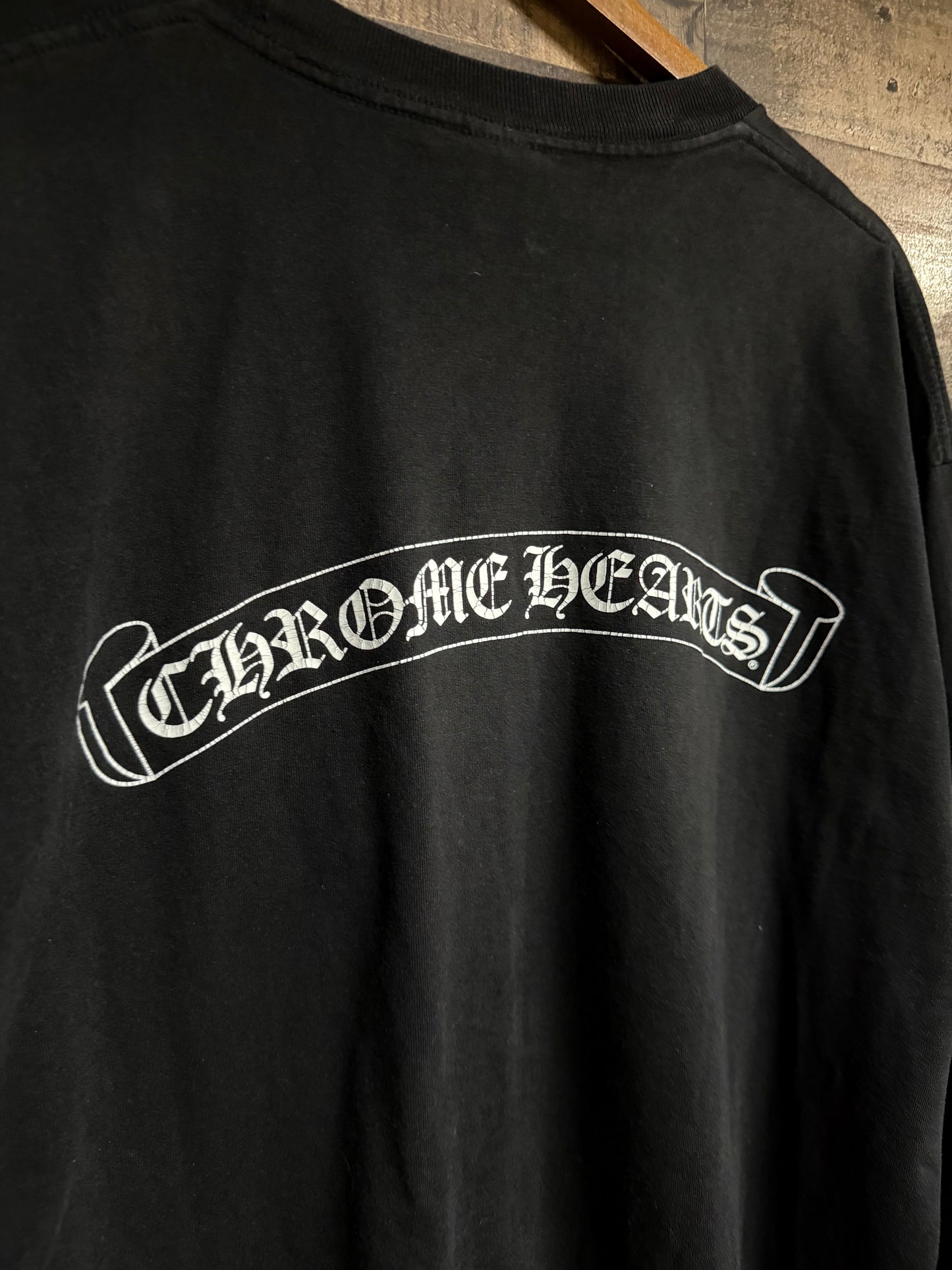 Chrome Hearts Vintage Vertical Logo Long Sleeve Tee