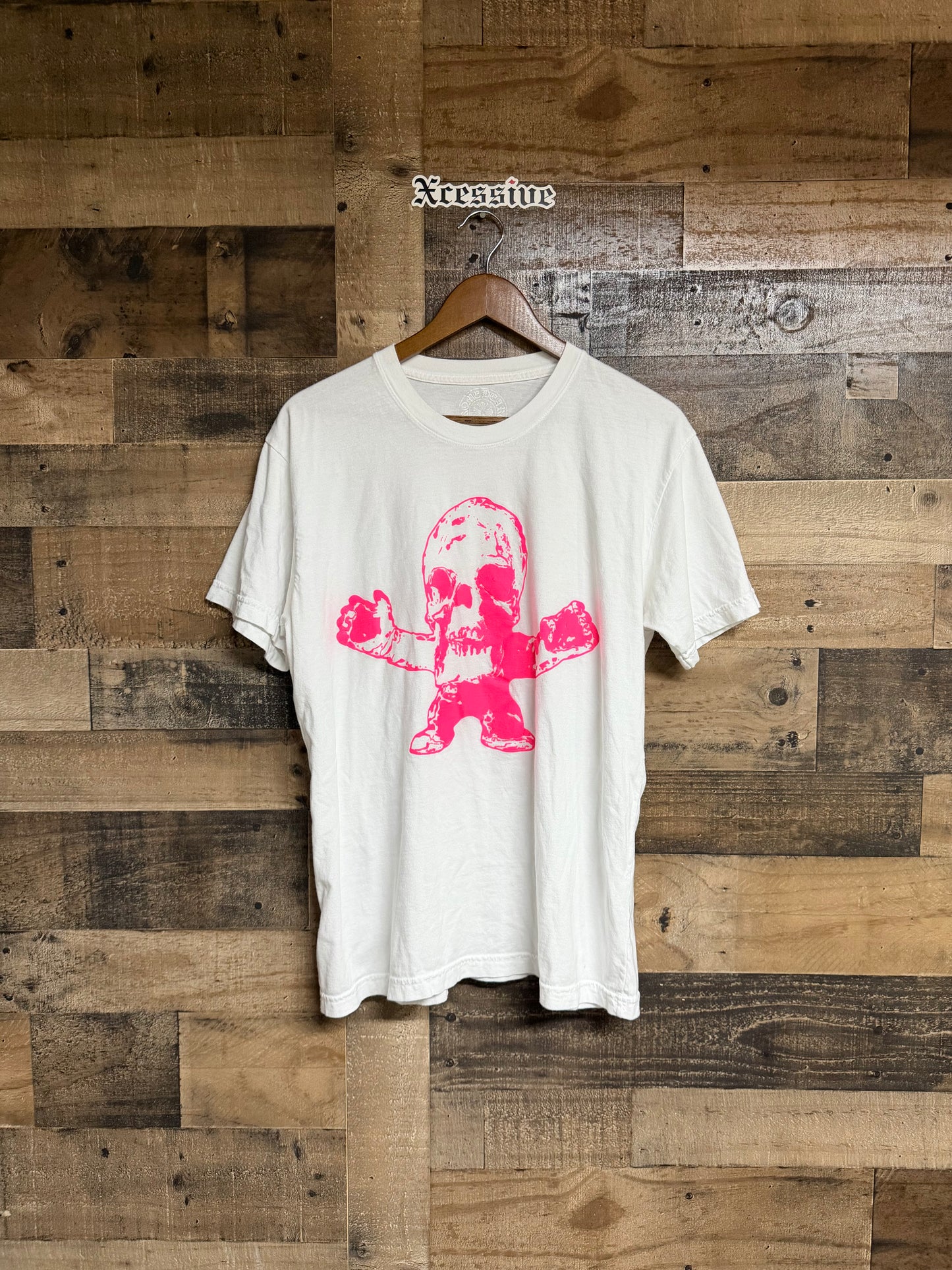 Chrome Hearts Pink Foti Harris White Tee