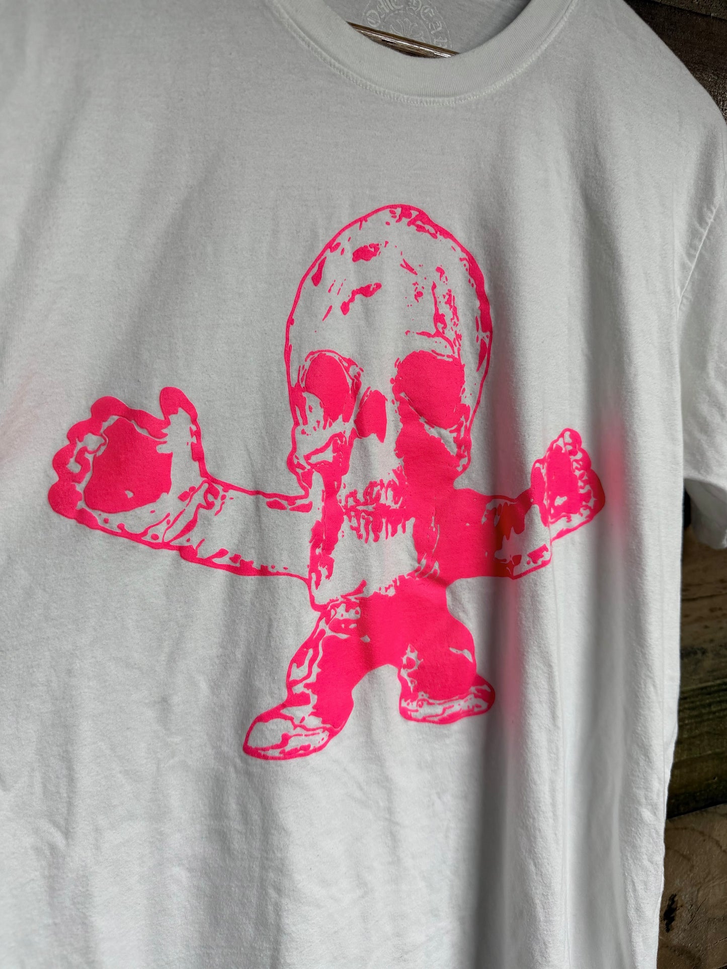 Chrome Hearts Pink Foti Harris White Tee