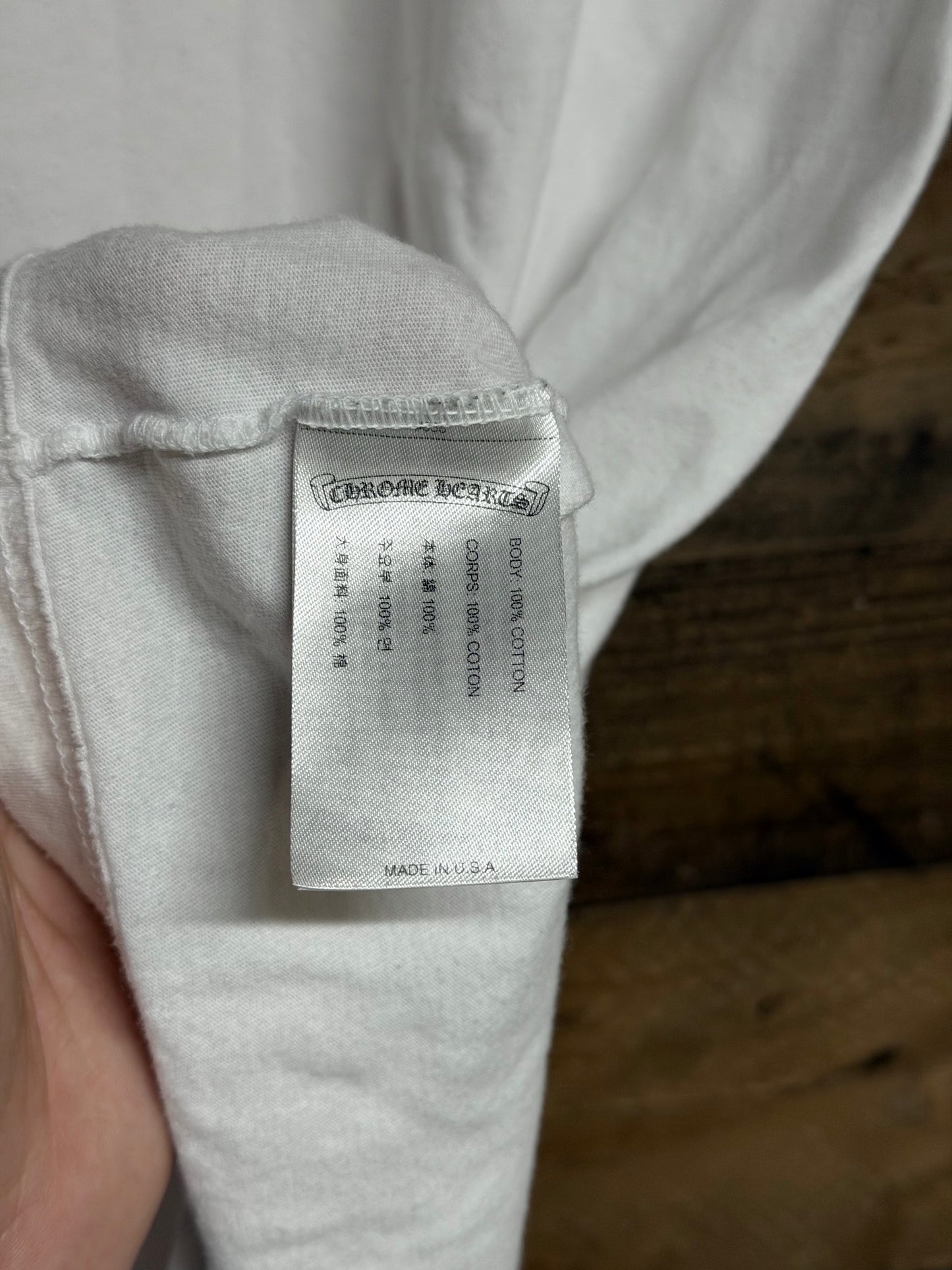 Chrome Hearts Pink Foti Harris White Tee