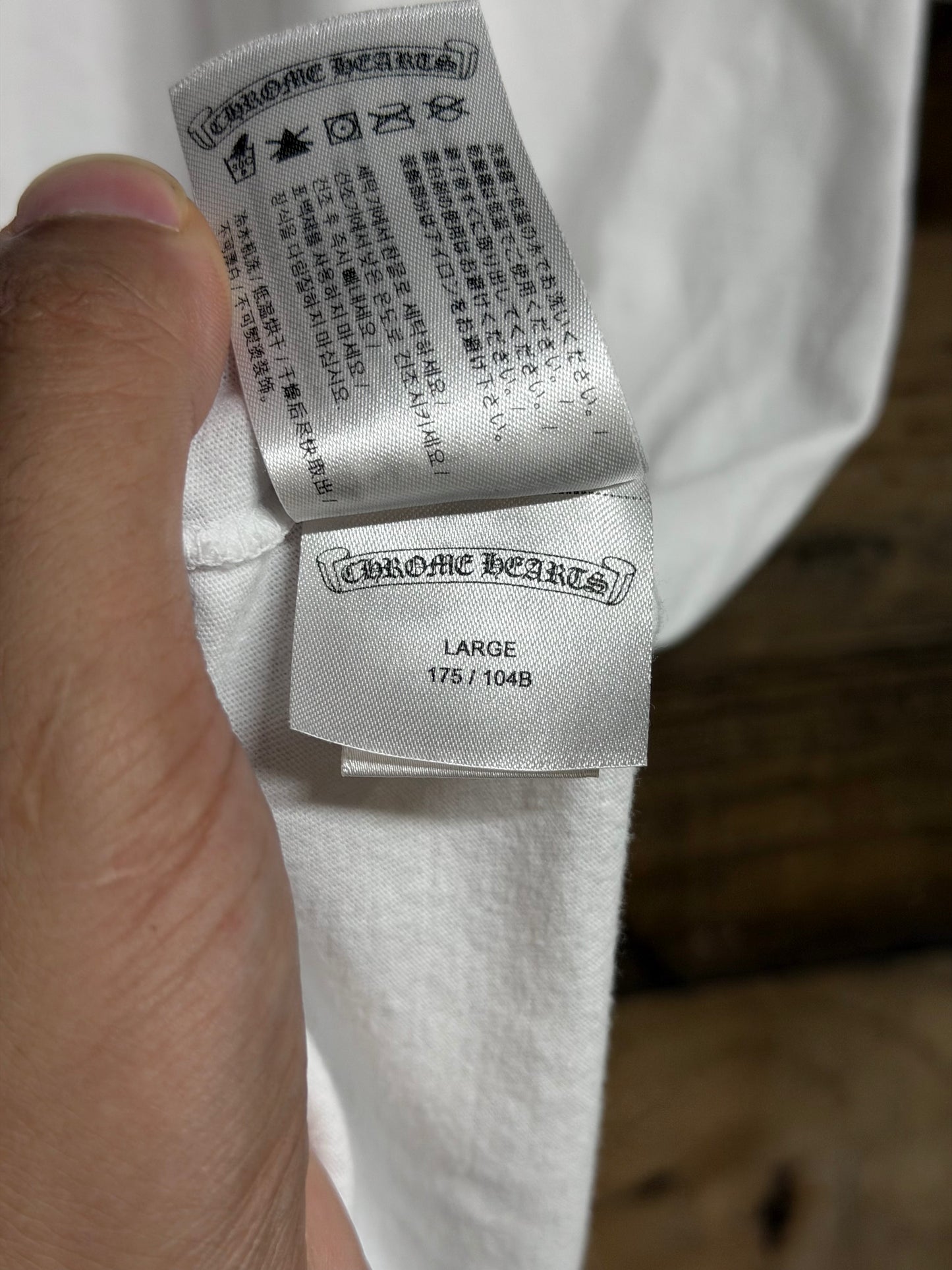 Chrome Hearts Pink Foti Harris White Tee