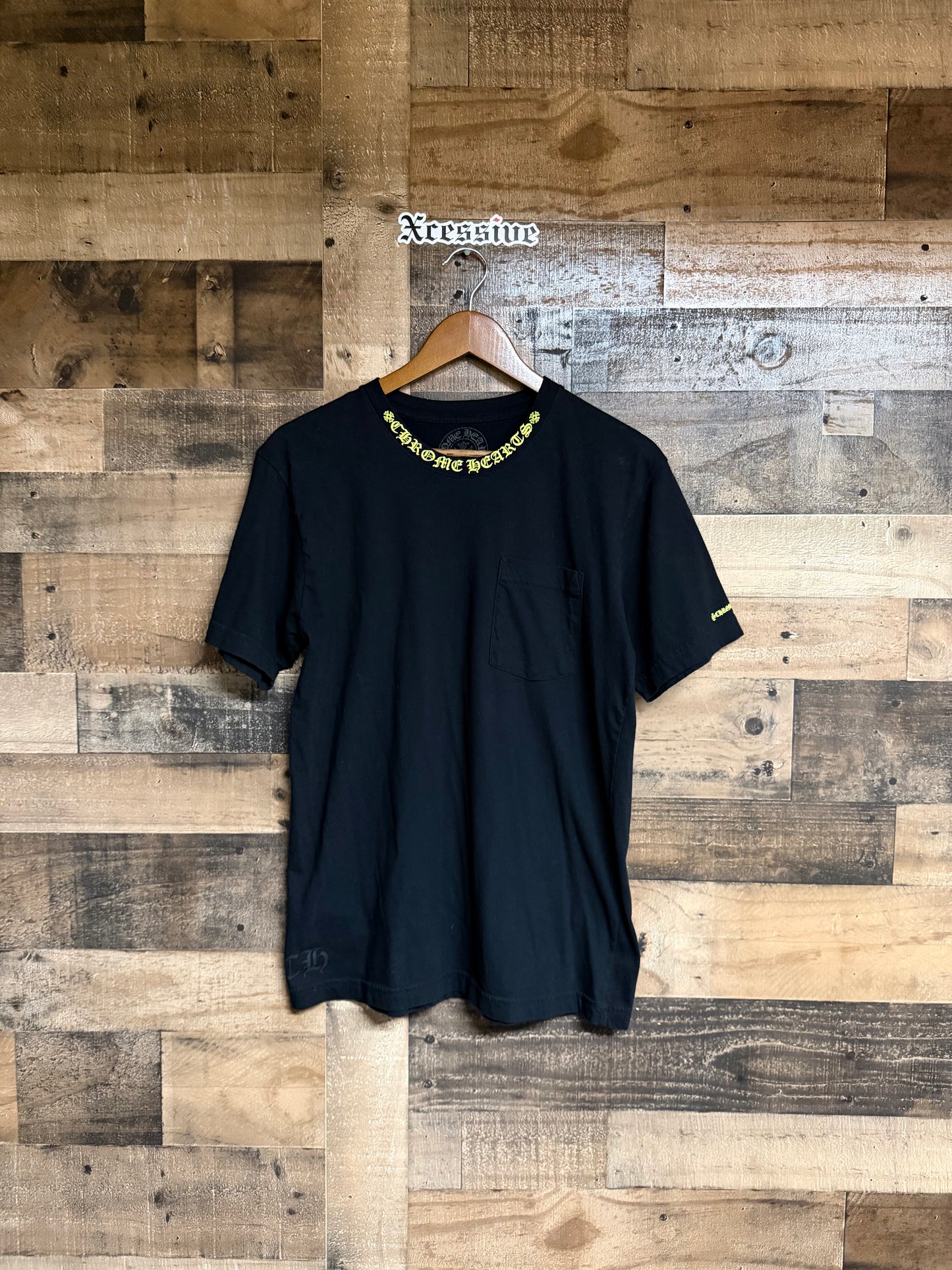 Chrome Hearts Yellow Neck Logo Tee