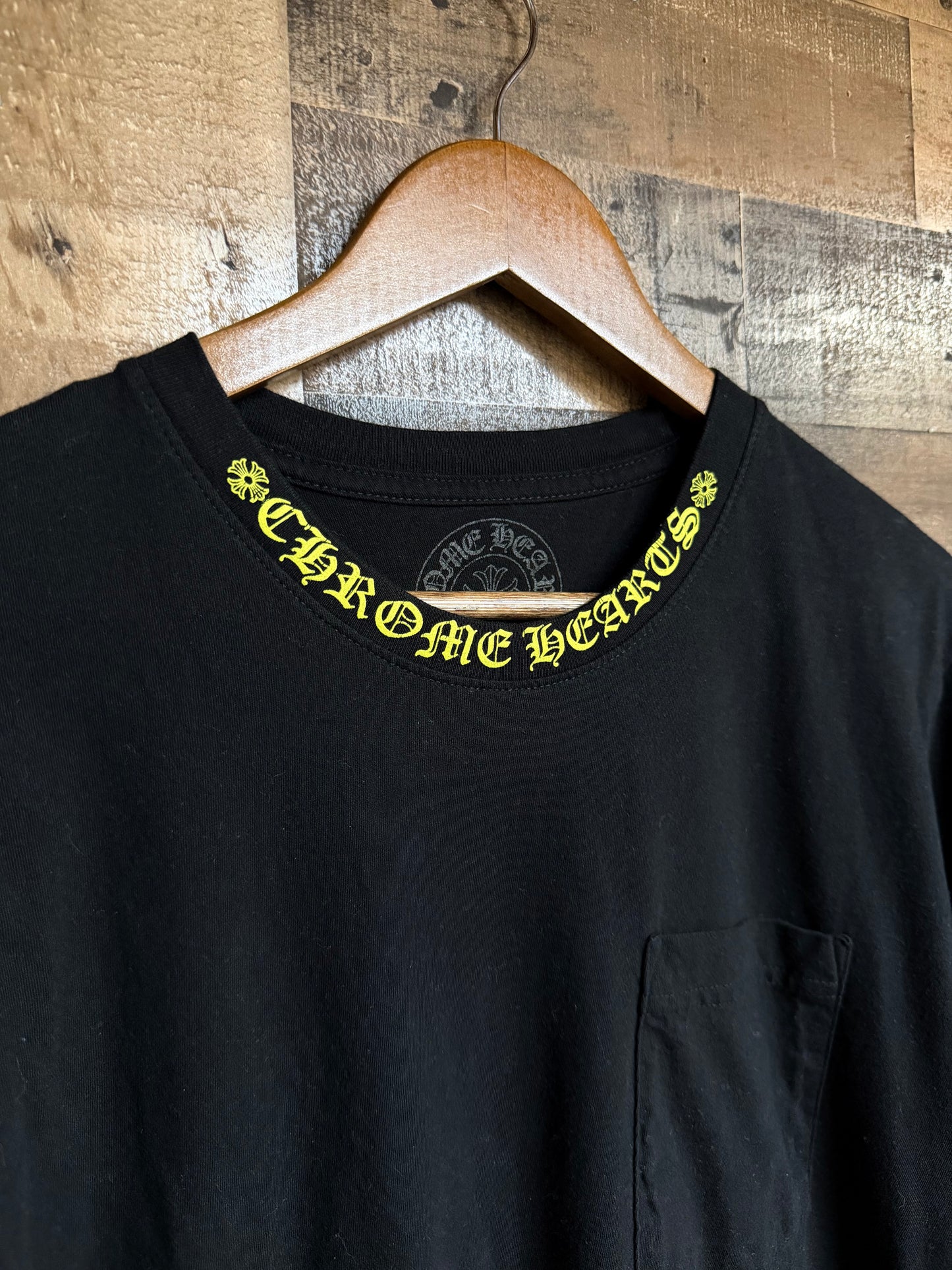 Chrome Hearts Yellow Neck Logo Tee