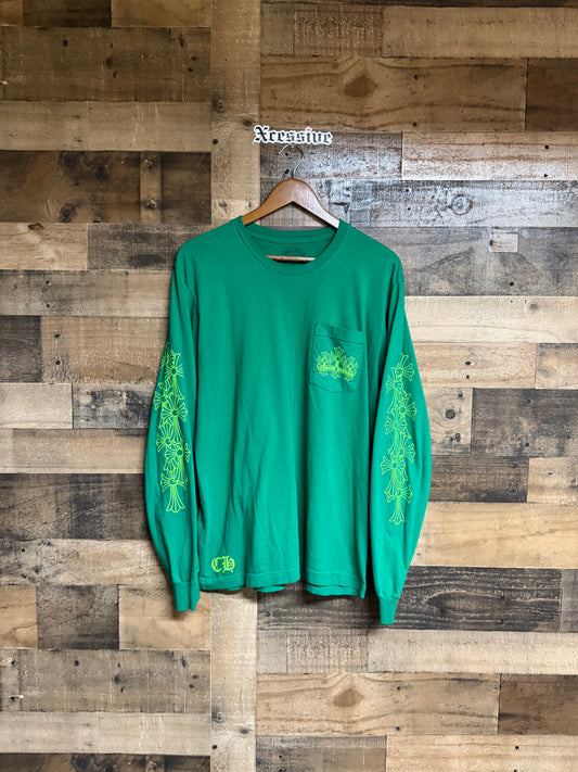 Chrome Hearts Green Cemetery Long Sleeve Shirt