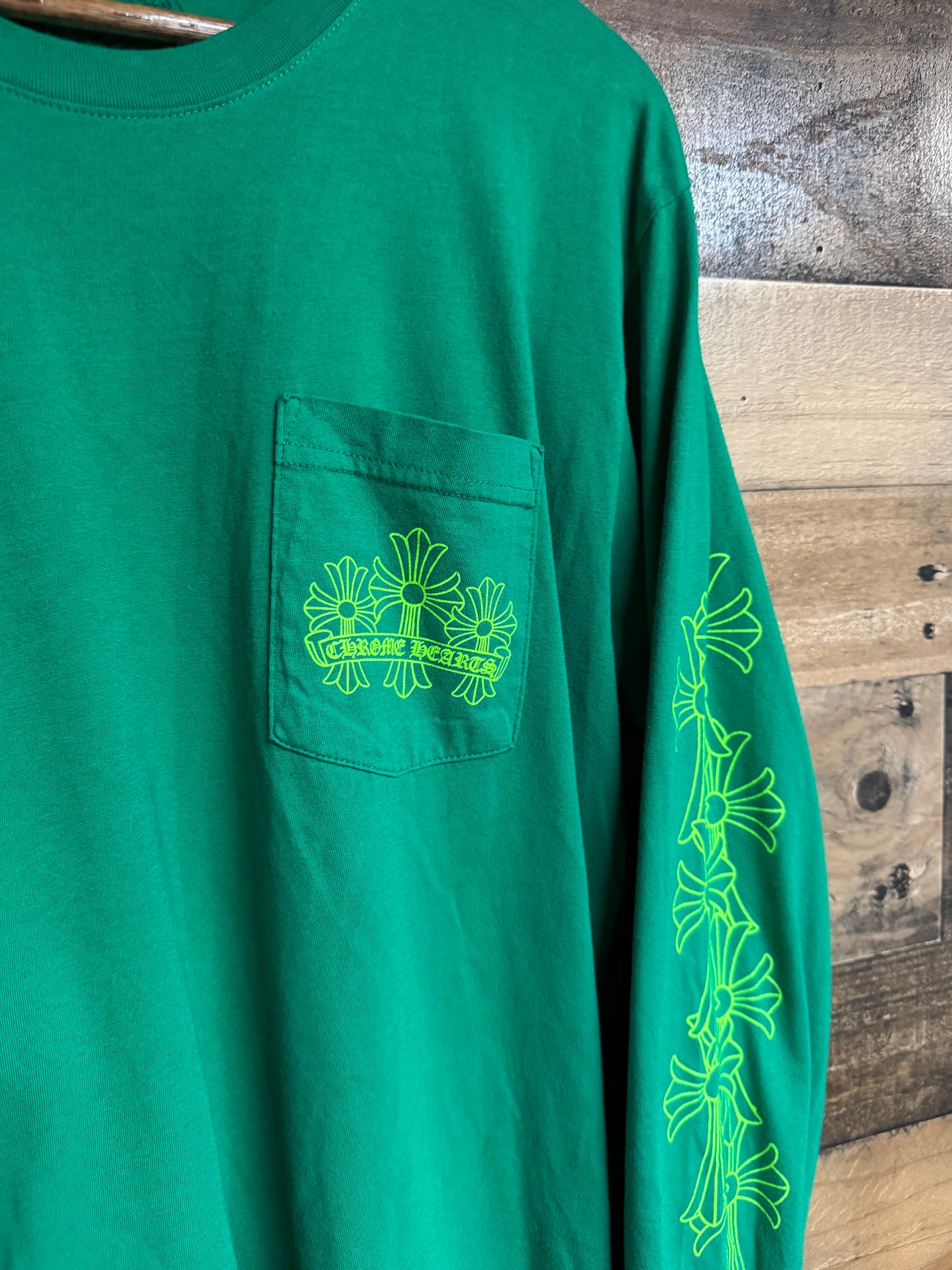 Chrome Hearts Green Cemetery Long Sleeve Shirt