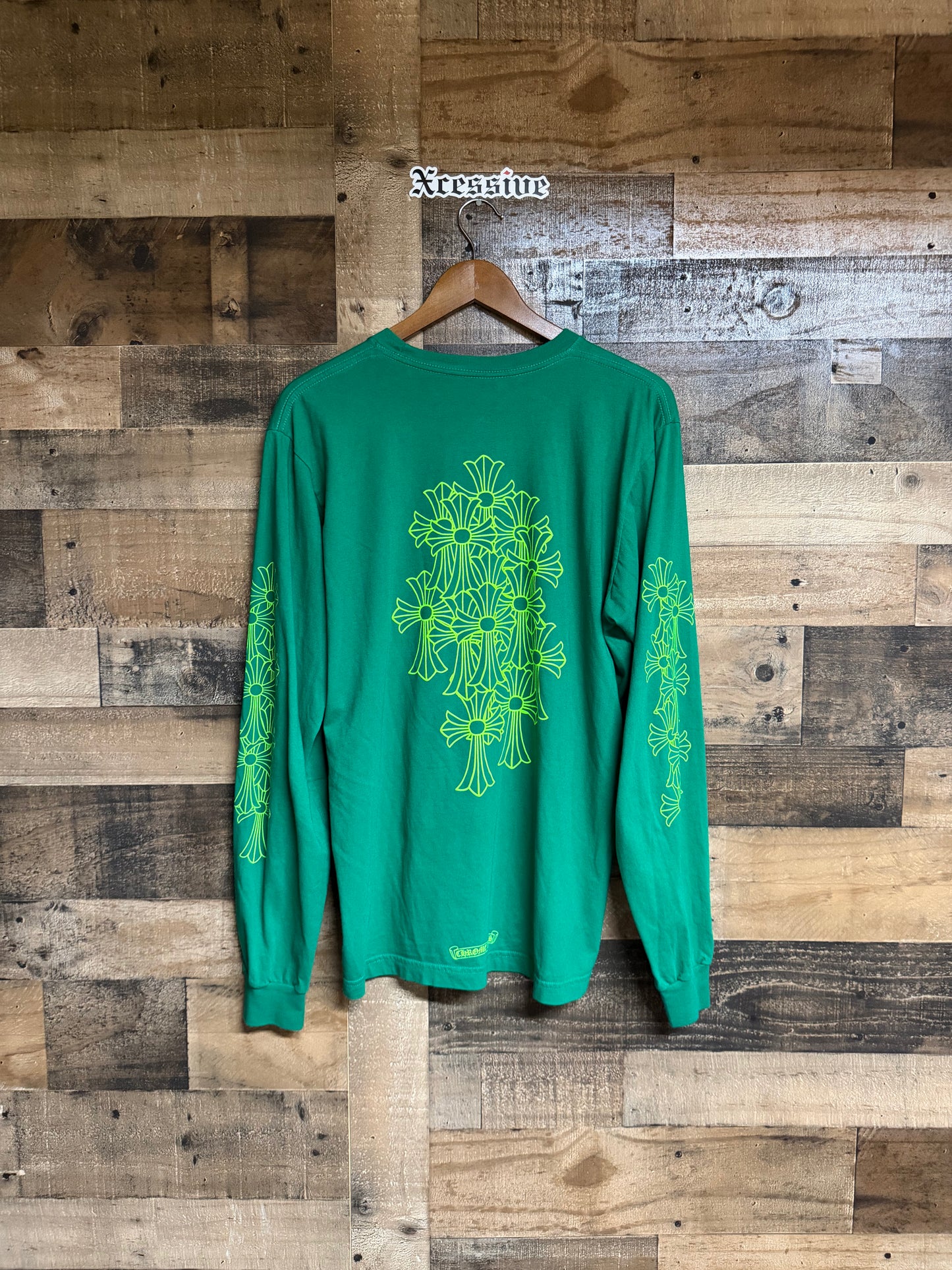 Chrome Hearts Green Cemetery Long Sleeve Shirt