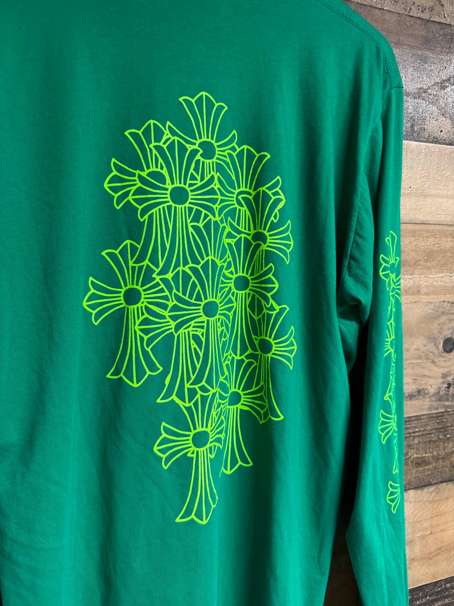 Chrome Hearts Green Cemetery Long Sleeve Shirt