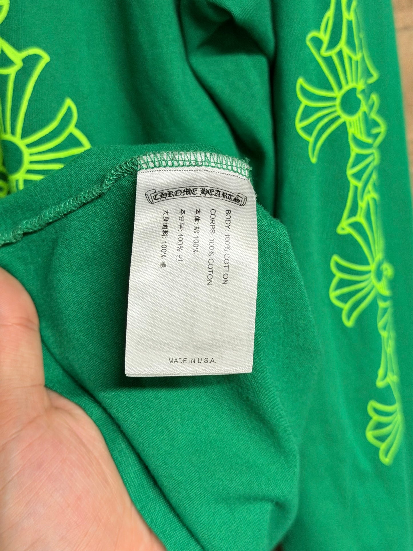 Chrome Hearts Green Cemetery Long Sleeve Shirt