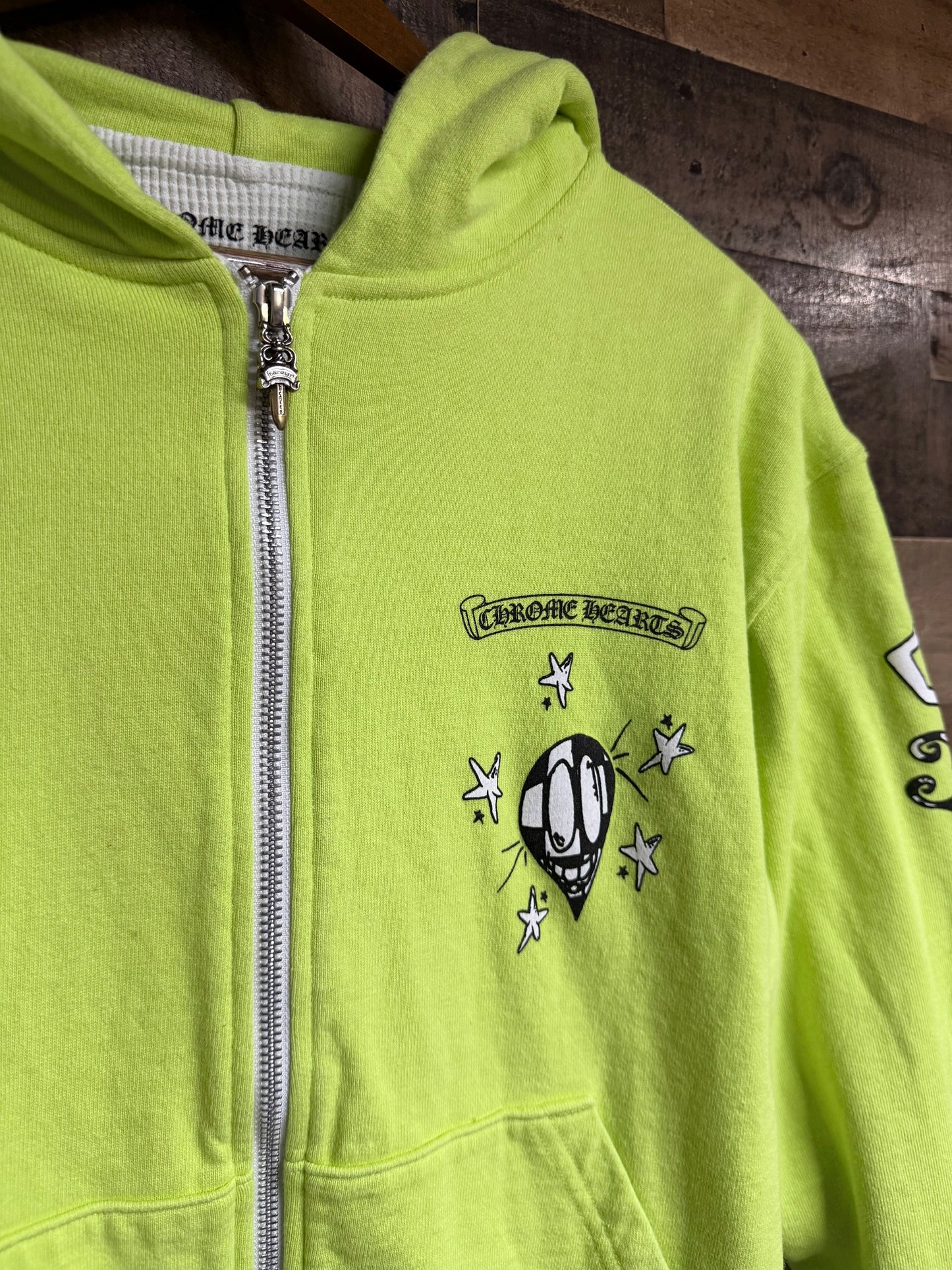 Chrome Hearts Matty Boy Link Zip Up Thermal Hoodie