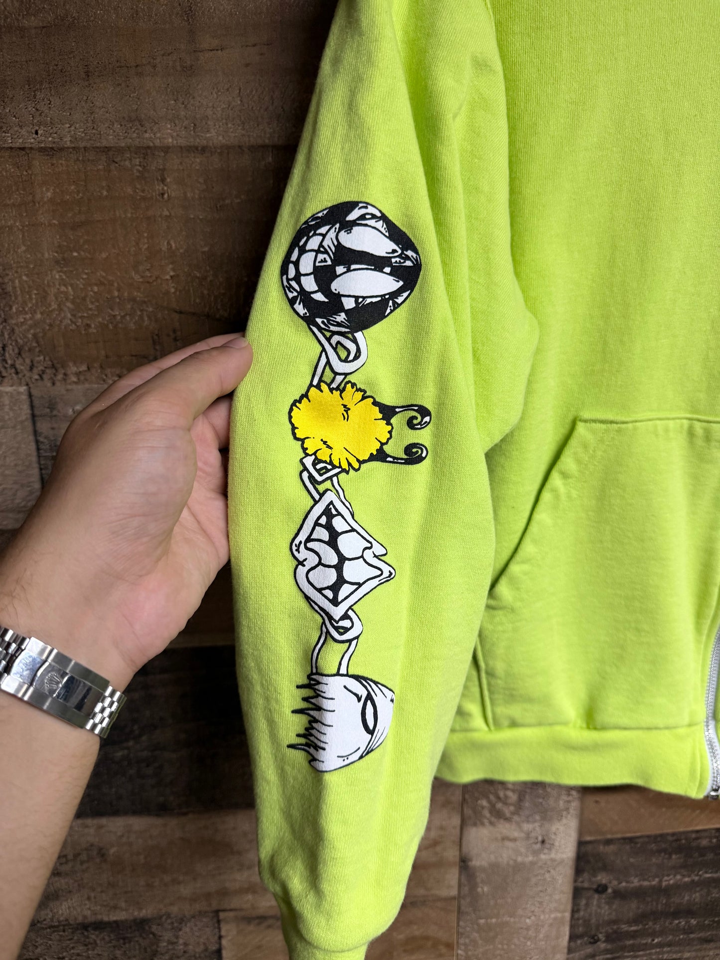 Chrome Hearts Matty Boy Link Zip Up Thermal Hoodie