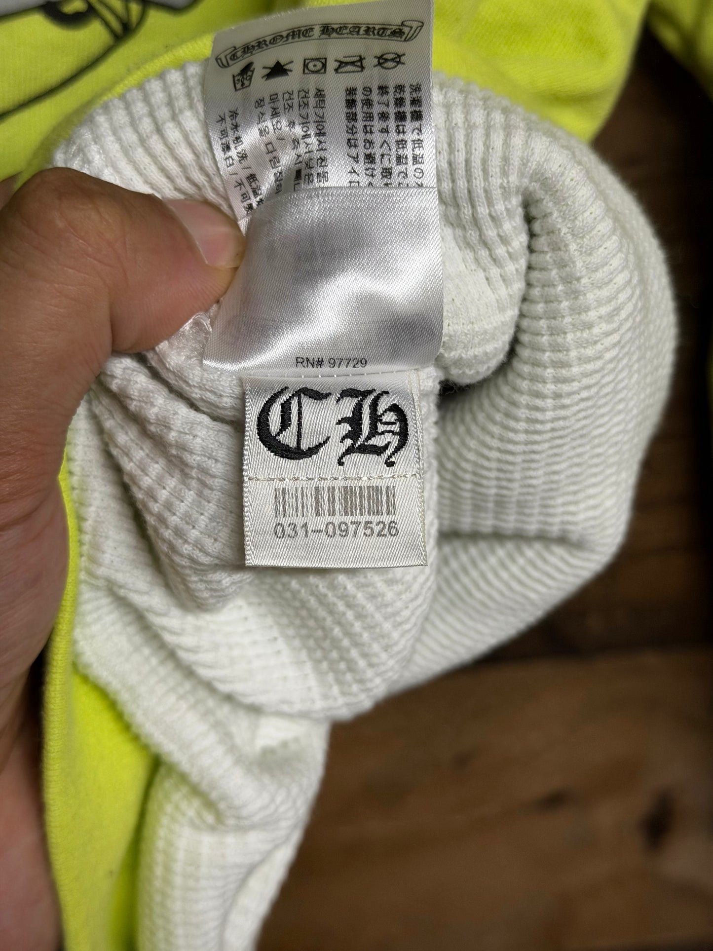 Chrome Hearts Matty Boy Link Zip Up Thermal Hoodie