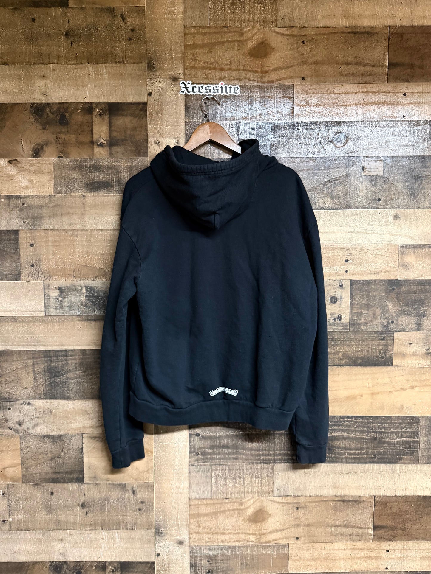 Chrome Hearts Vertical Logo Zip Up Hoodie