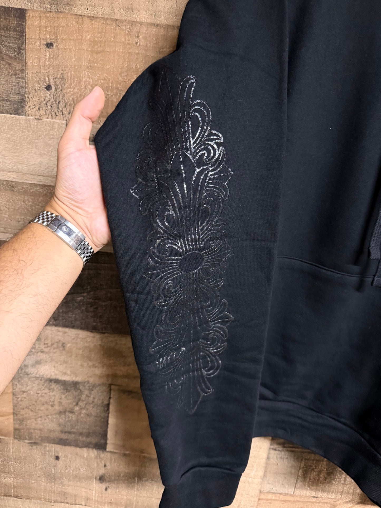 Chrome Hearts Black Floral Hoodie