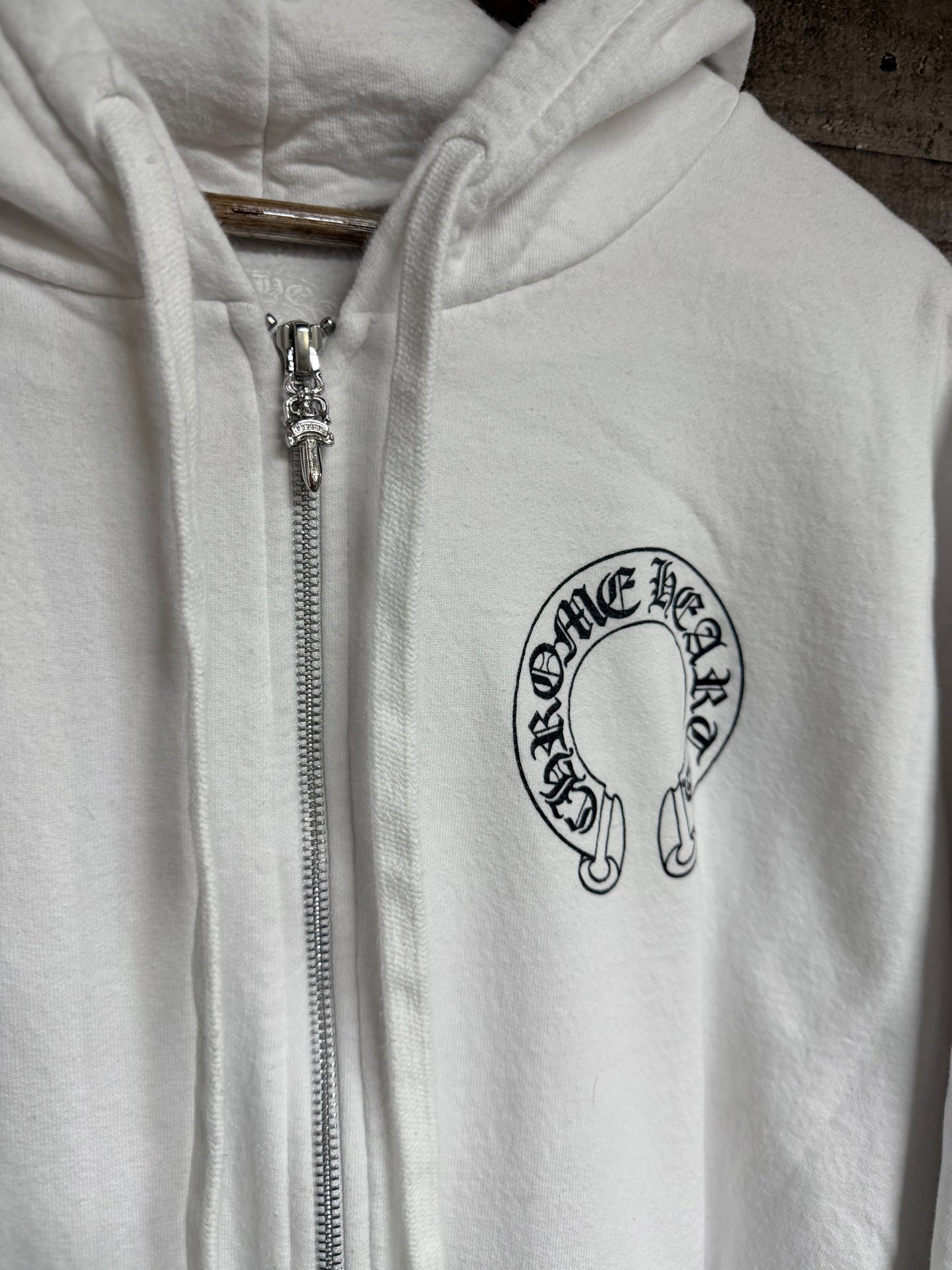 Chrome Hearts White Floral Zip Up Hoodie