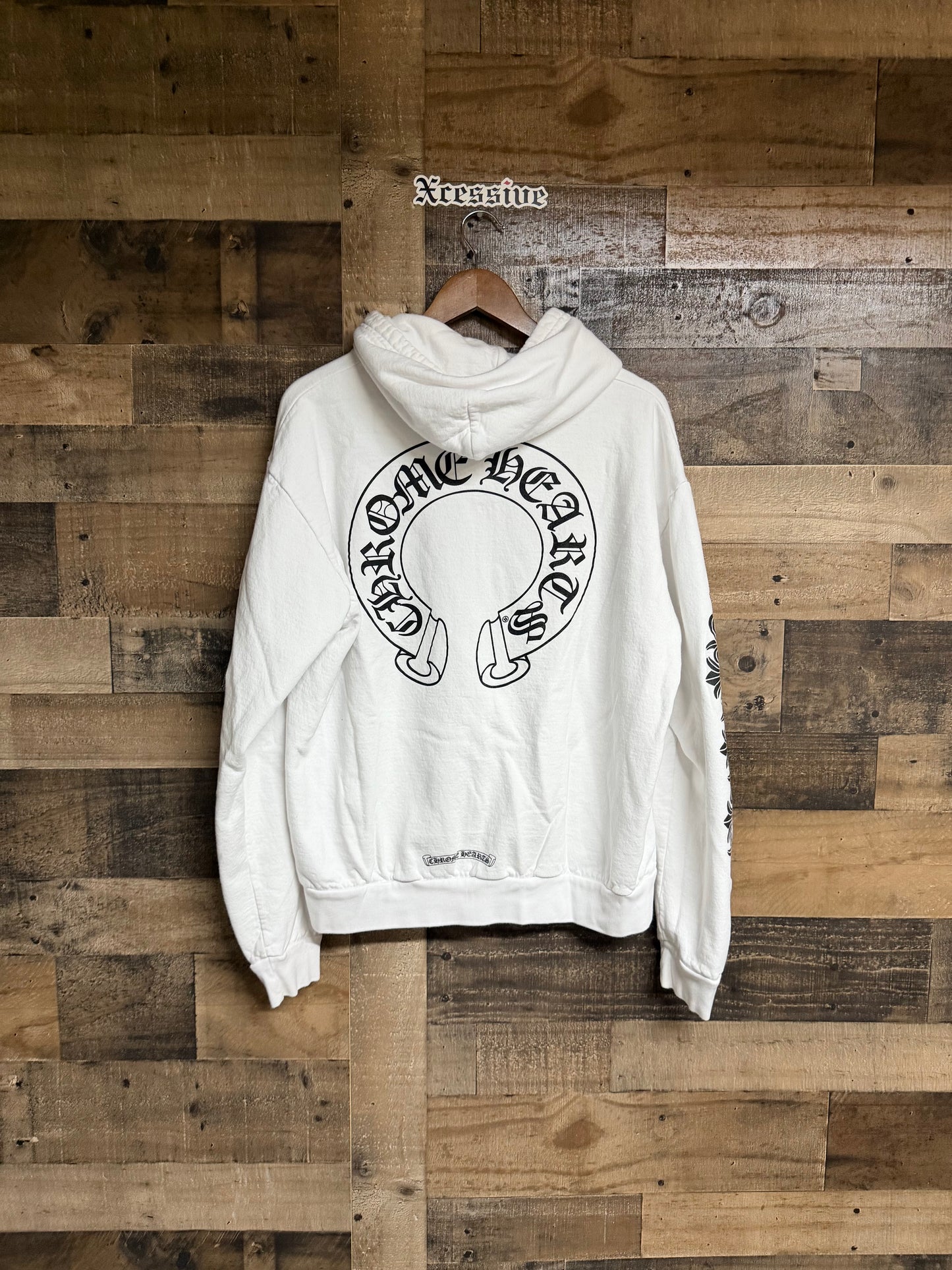 Chrome Hearts White Floral Zip Up Hoodie