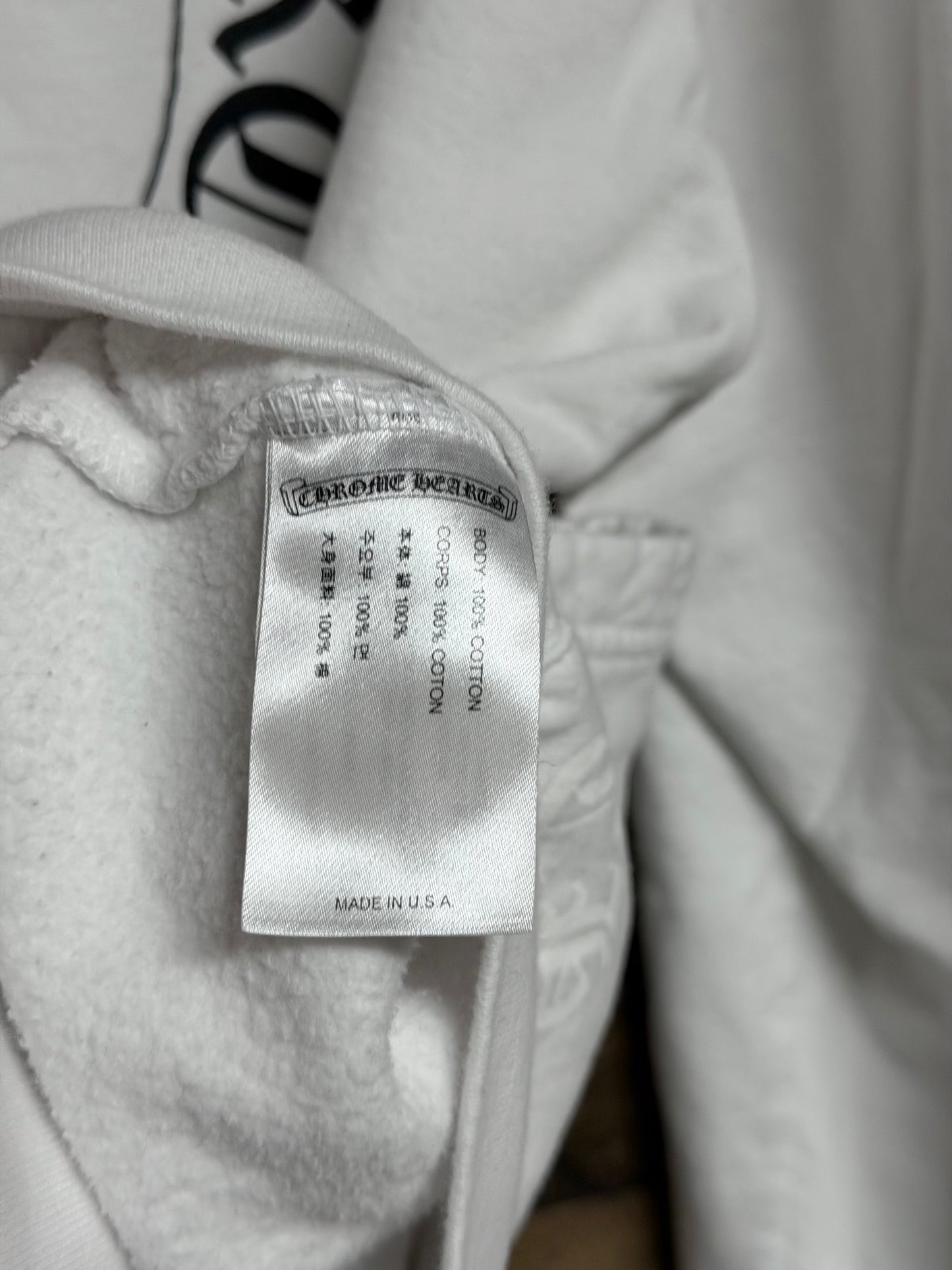Chrome Hearts White Floral Zip Up Hoodie