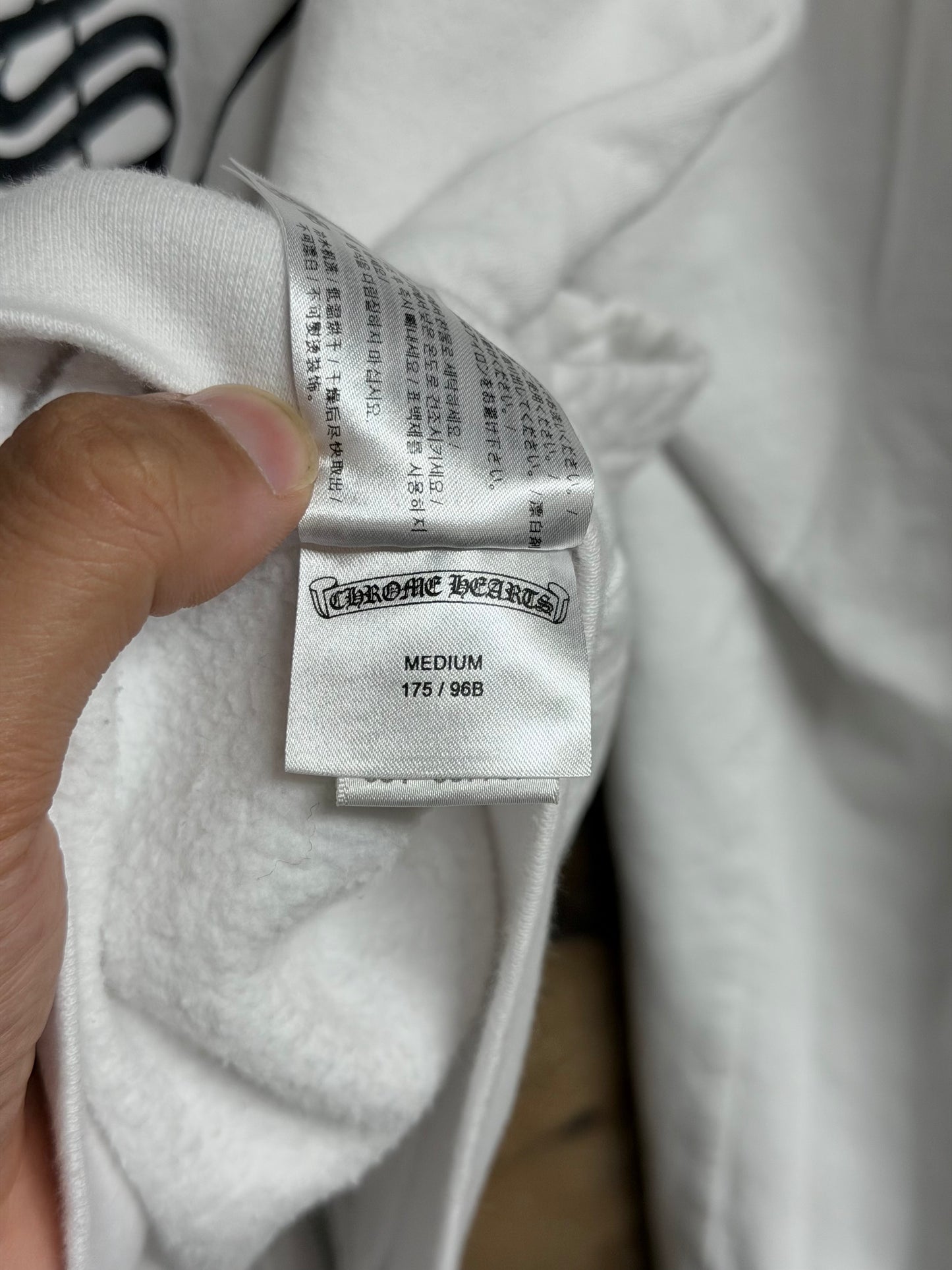 Chrome Hearts White Floral Zip Up Hoodie