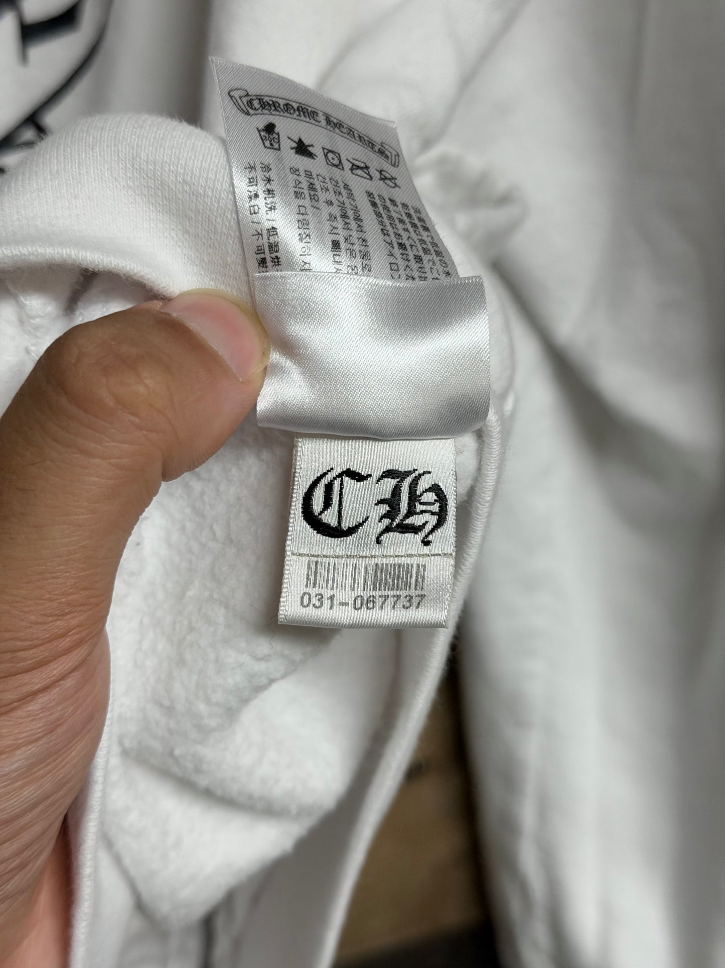 Chrome Hearts White Floral Zip Up Hoodie