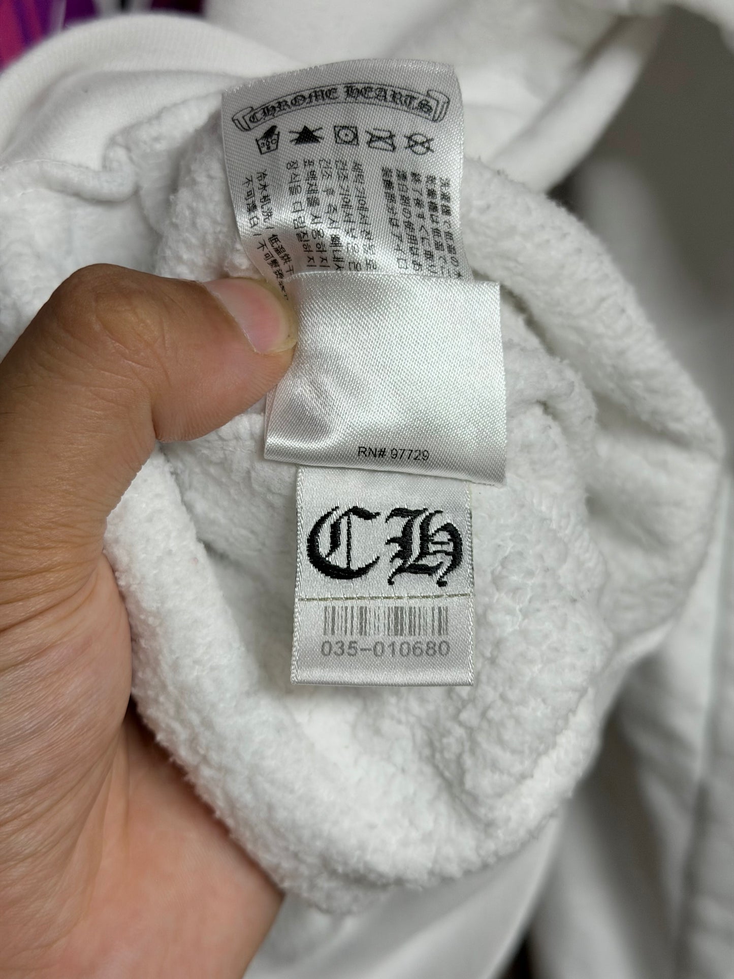 Chrome Hearts White Eye Chart Dagger Hoodie