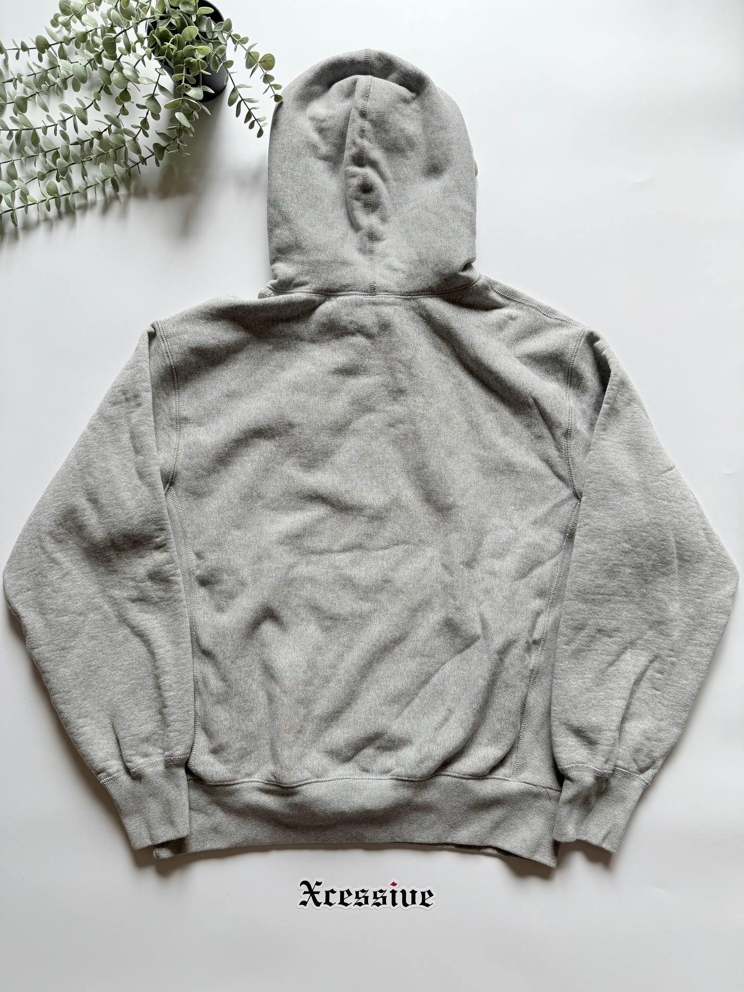 Supreme Cross Box Logo Hoodie Heather Grey
