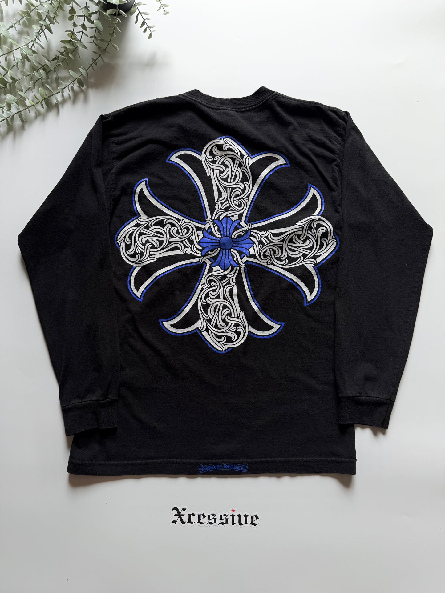 Chrome Hearts Blue Plus Cross Longsleeve