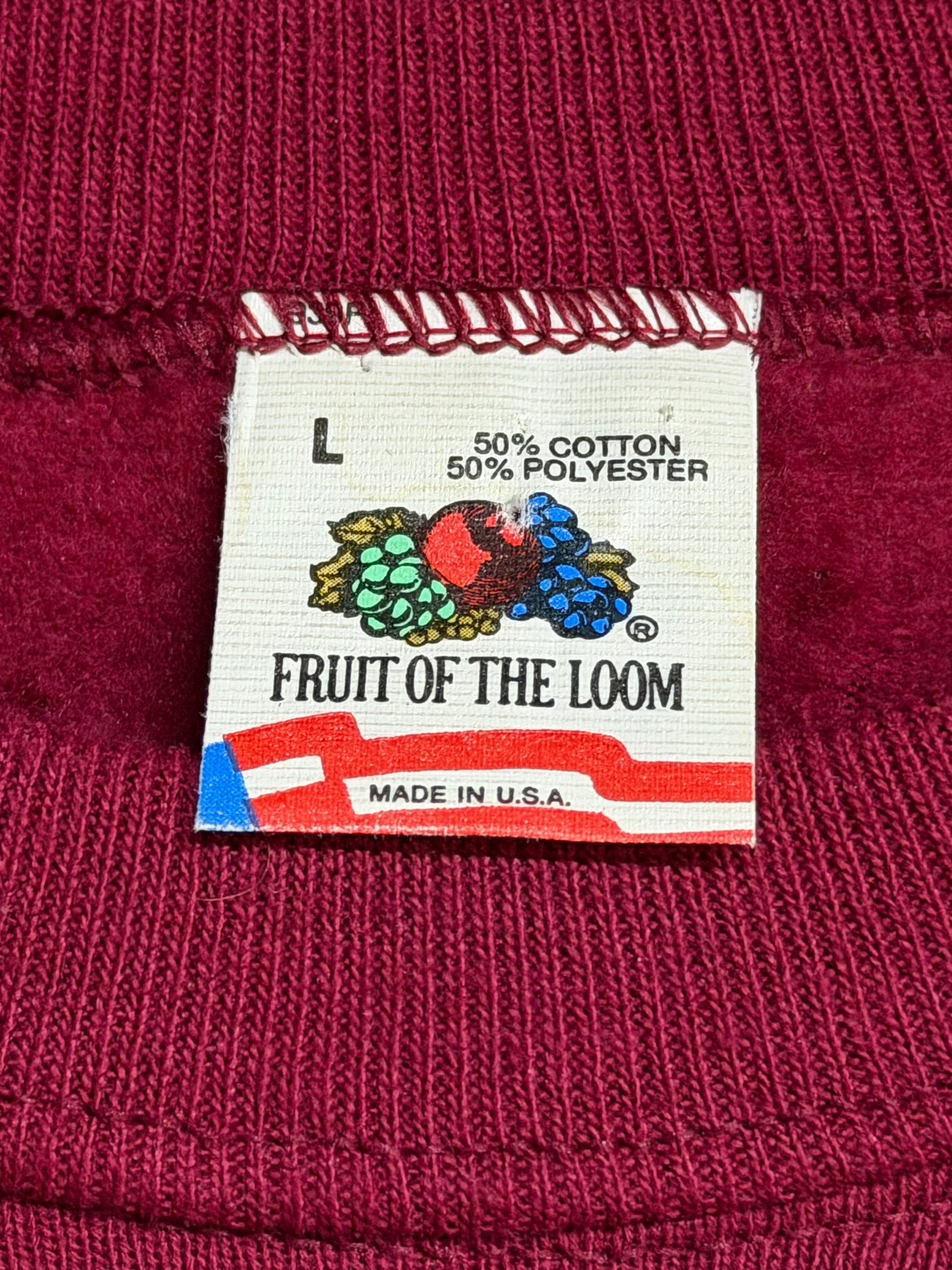 Vintage Fruit of the Loom Burgundy Crewneck
