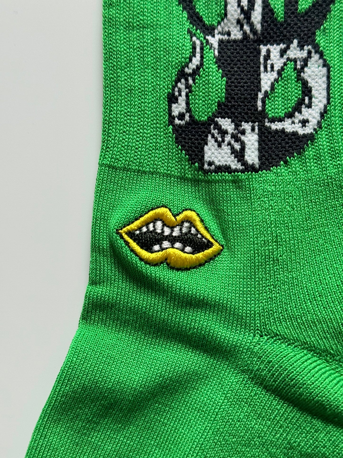 Chrome Hearts Matty Boy Green Flames Socks