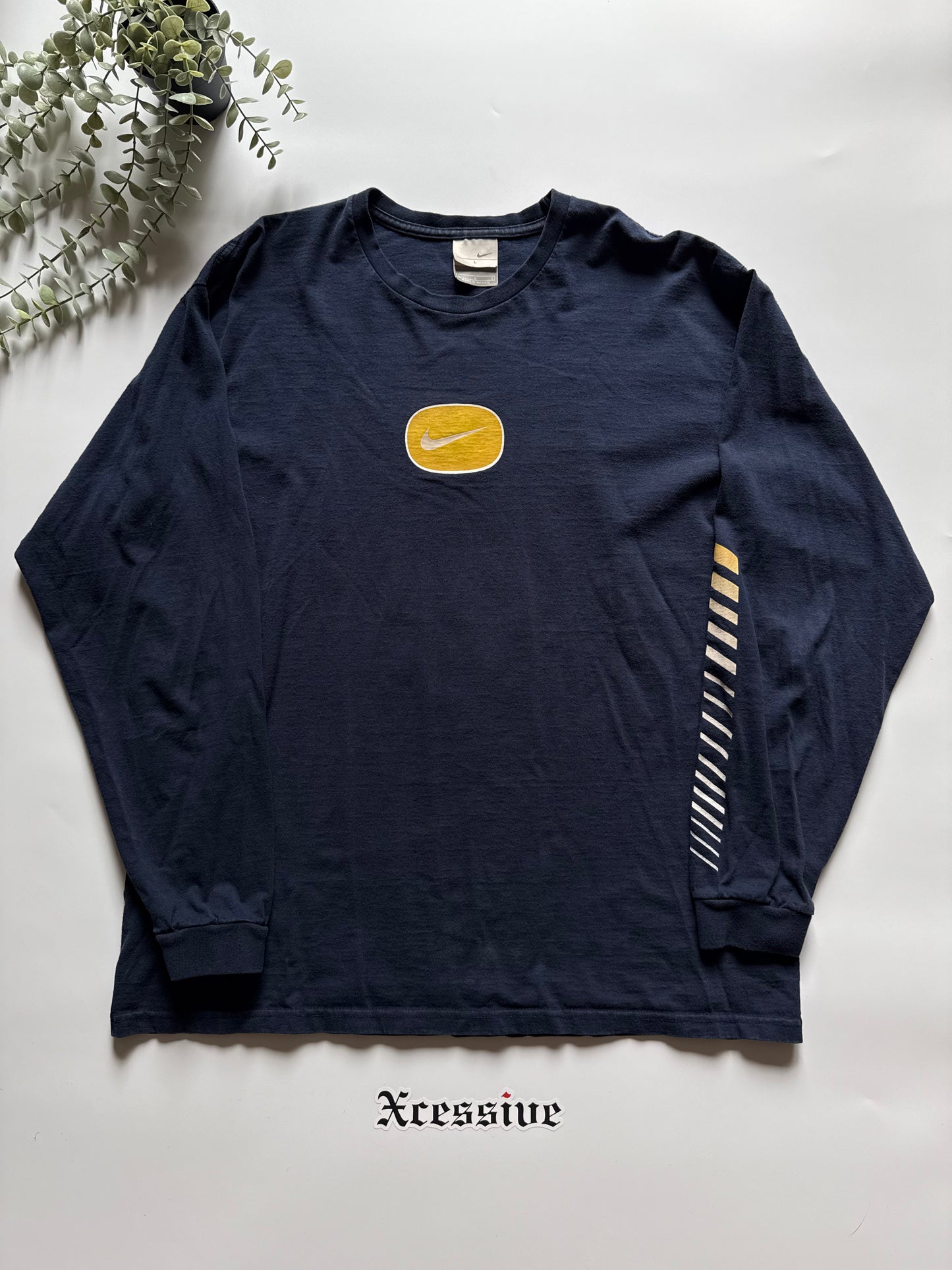 Y2K Nike Navy/Yellow Longsleeve
