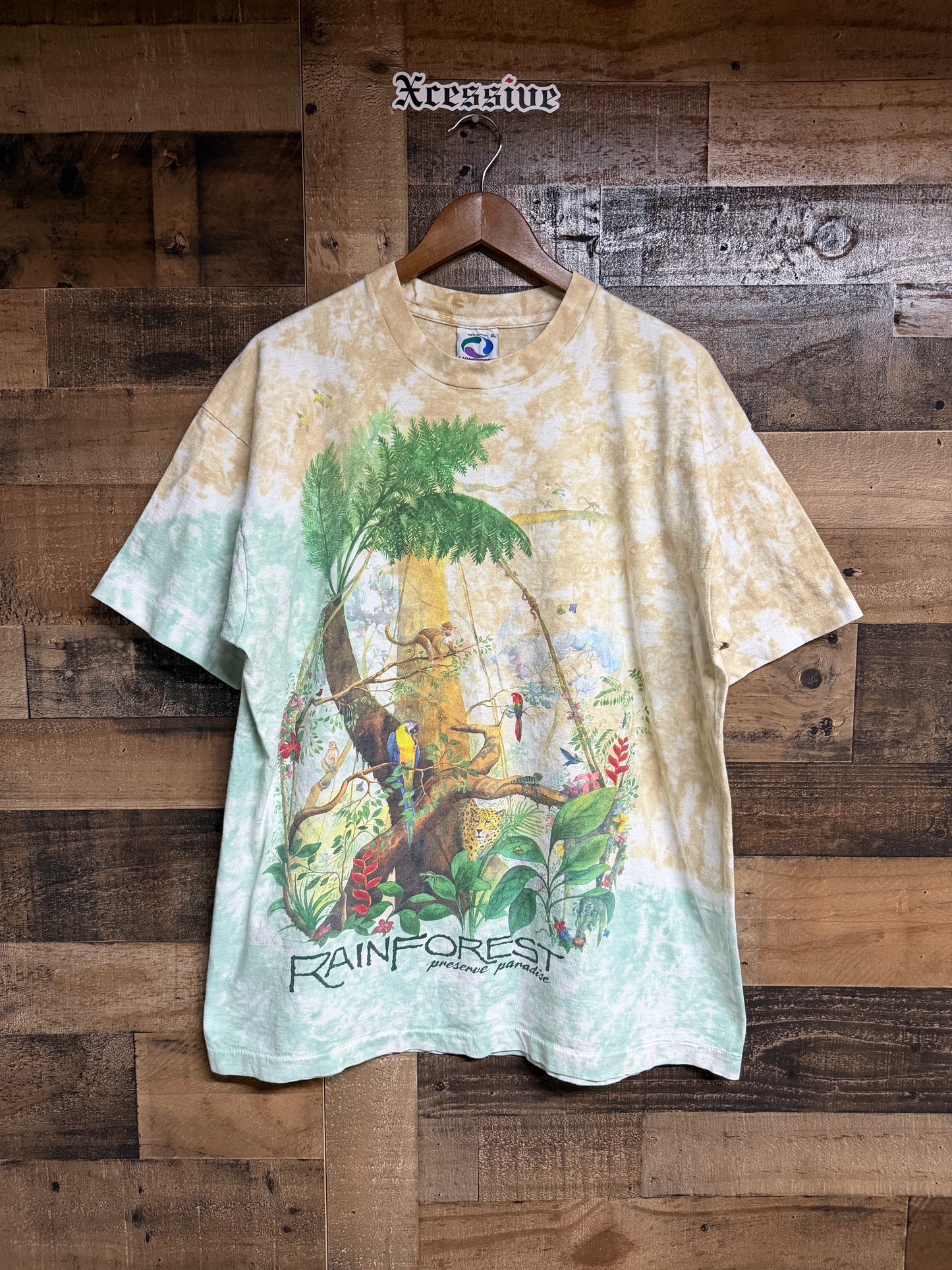 Vintage Liquid Blue Preserve the Rainforest Tee