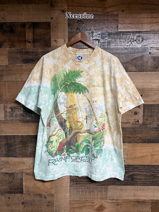 Vintage Liquid Blue Preserve the Rainforest Tee