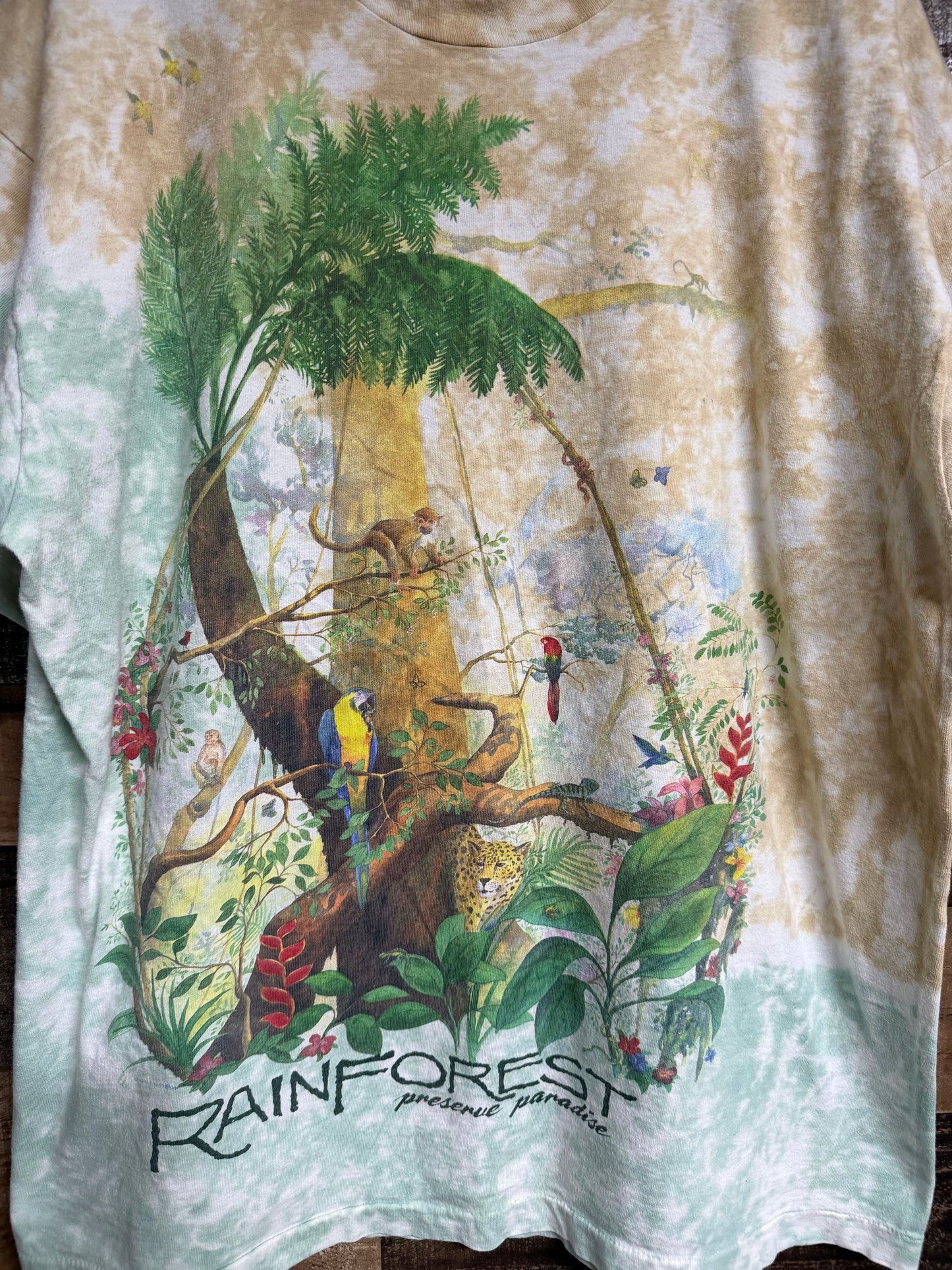Vintage Liquid Blue Preserve the Rainforest Tee