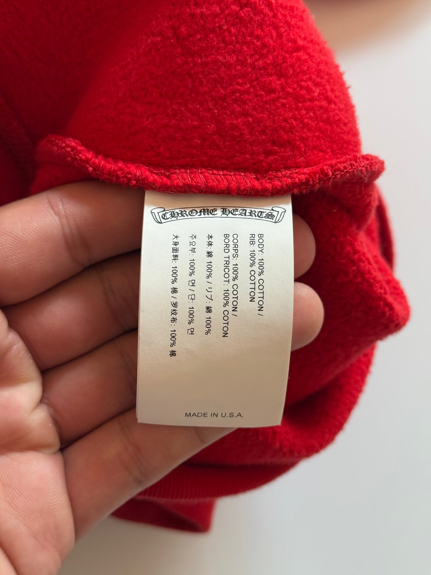 Chrome Hearts King Taco Red Quarter Zip