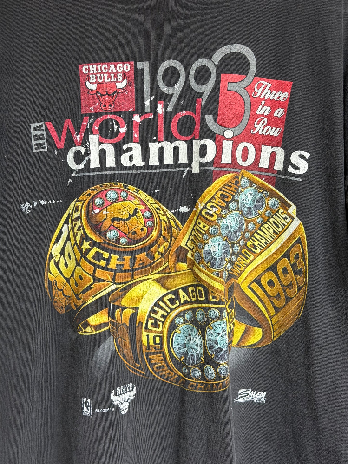 VIntage Chicago Bulls 1993 NBA Finals Championship Tee