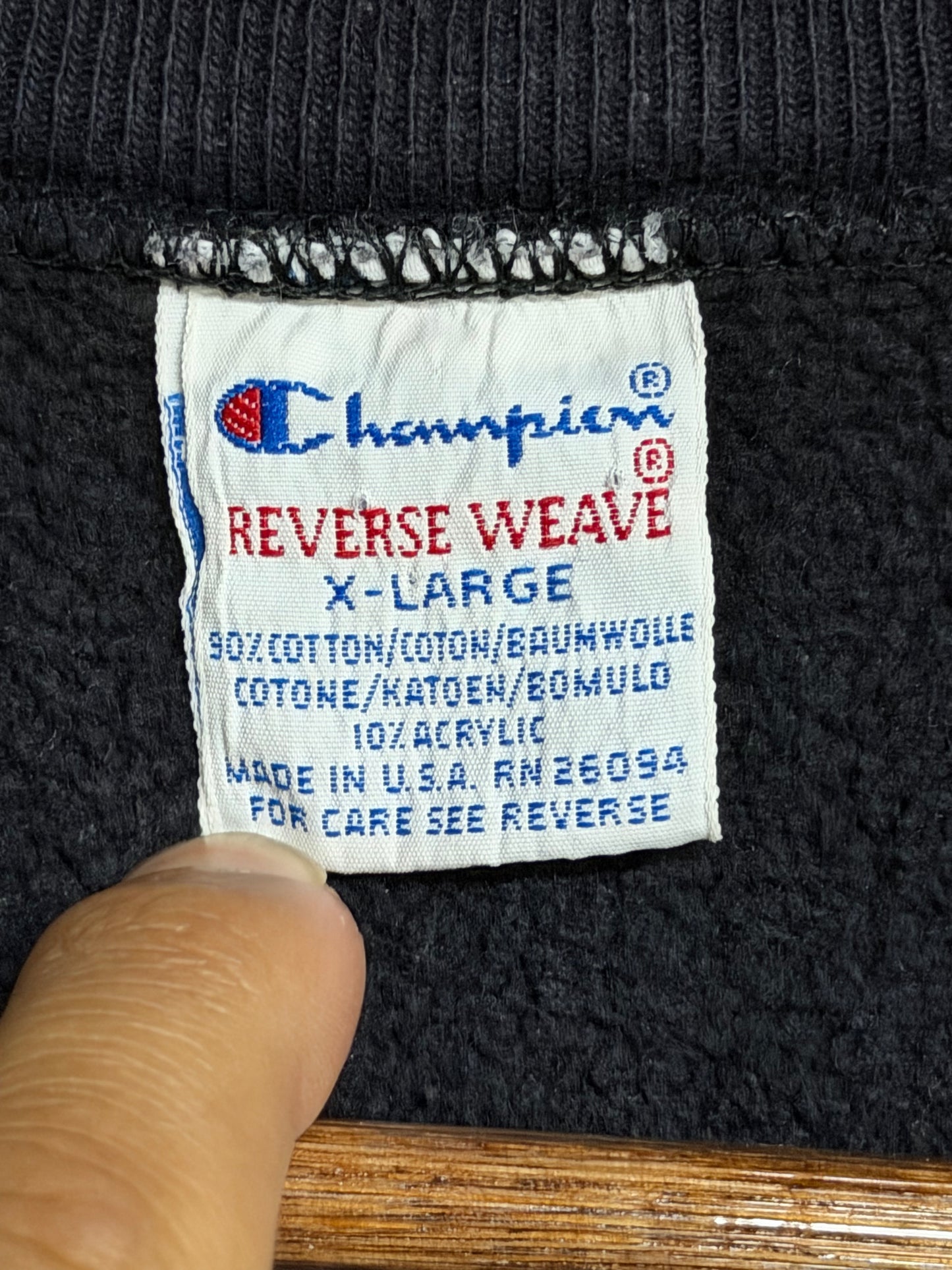 Vintage Champion Reverse Weave Navy Crewneck