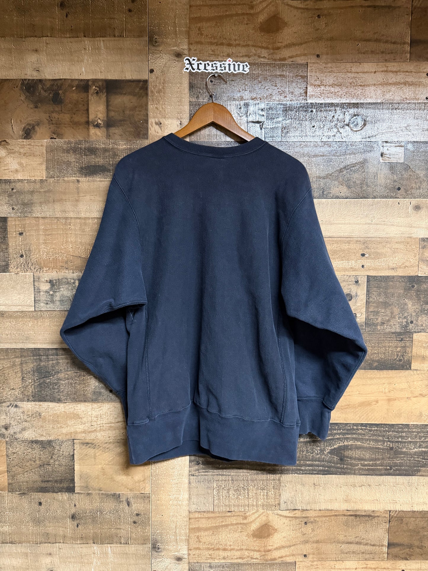 Vintage Champion Reverse Weave Navy Crewneck