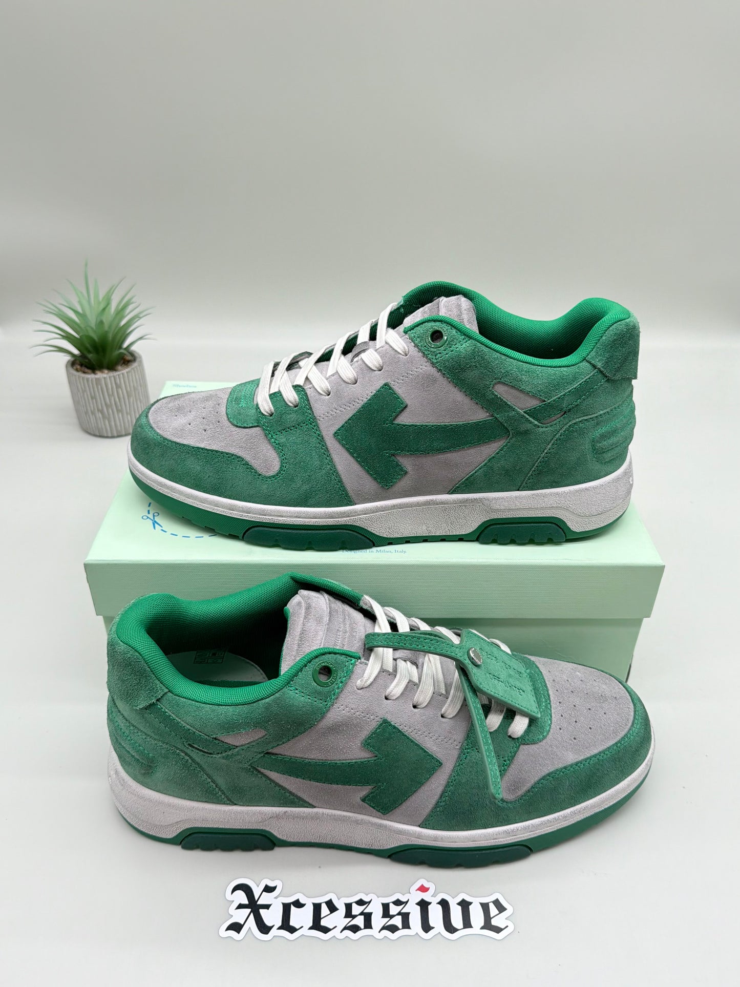 Off-White Out of Office Green Grey