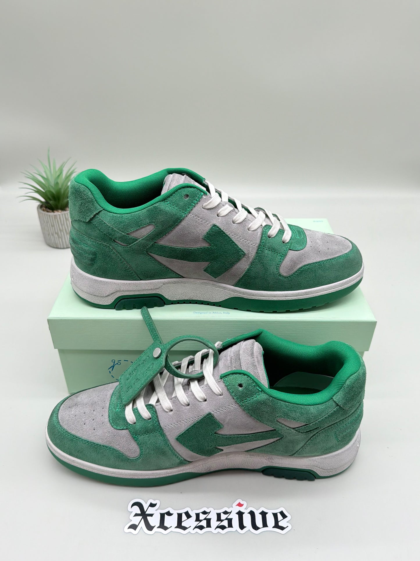 Off-White Out of Office Green Grey