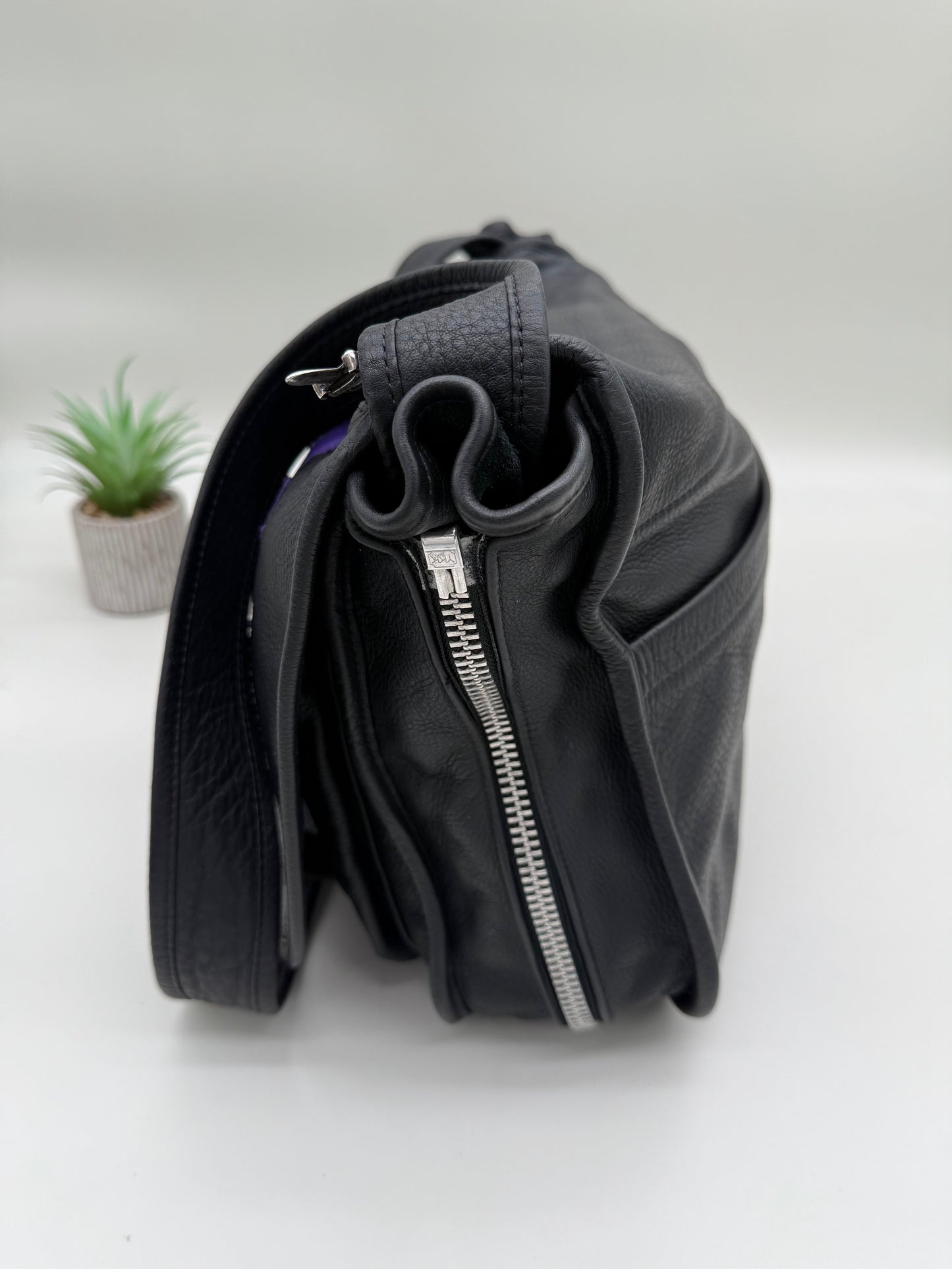 Chrome Hearts Purple Cross Patch Gunslinger Messenger Bag