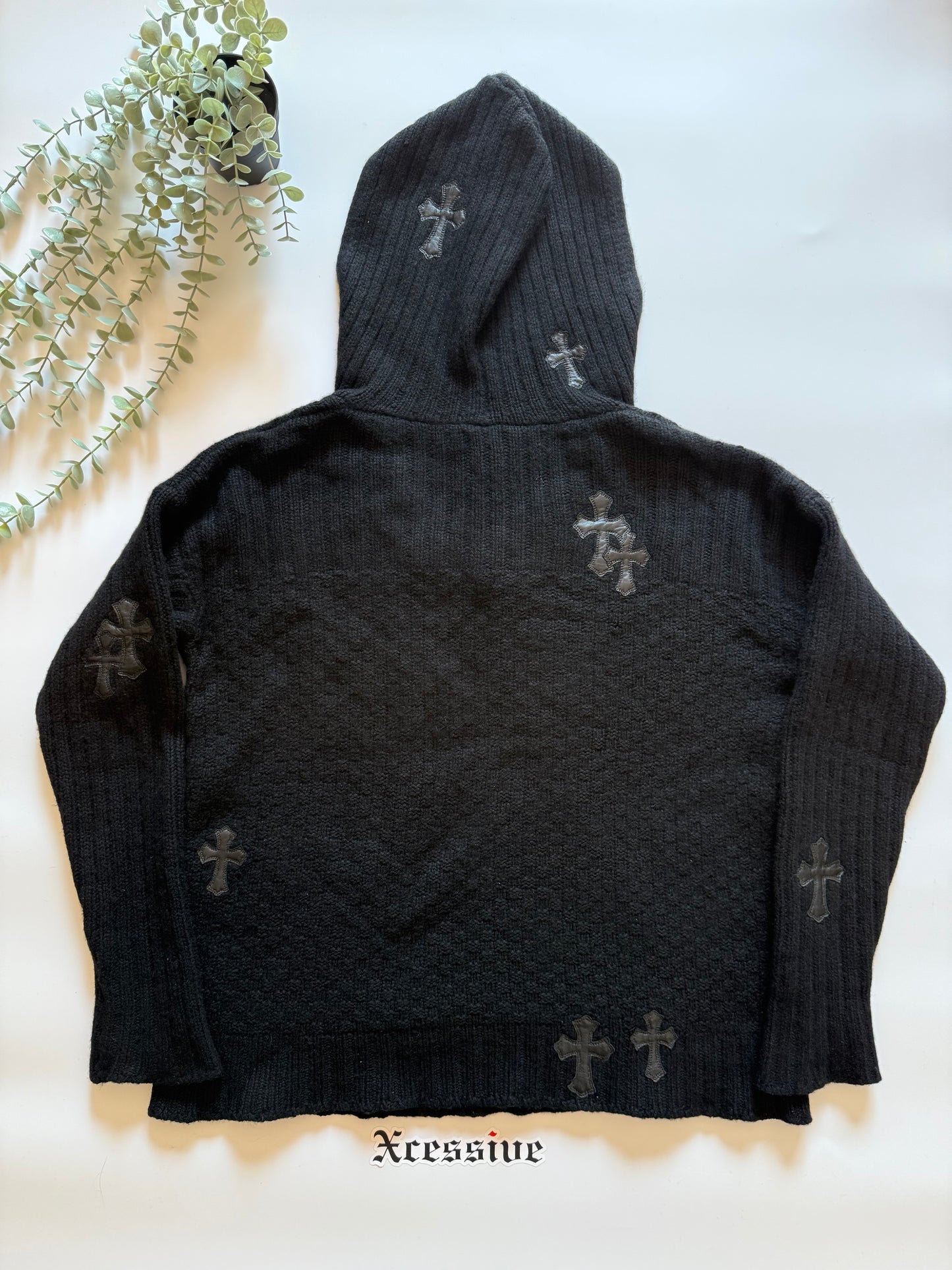 Chrome Hearts Cashmere Cross Patch Hoodie