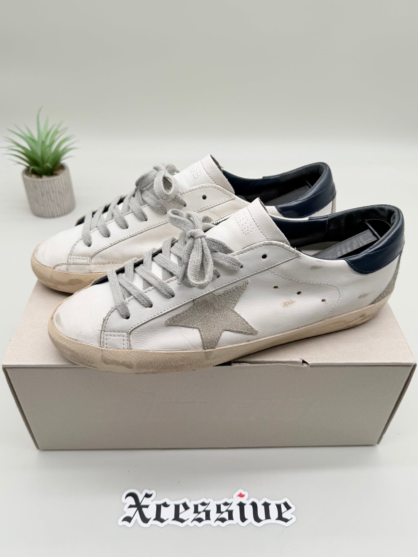 Golden Goose Super Star Navy Blue