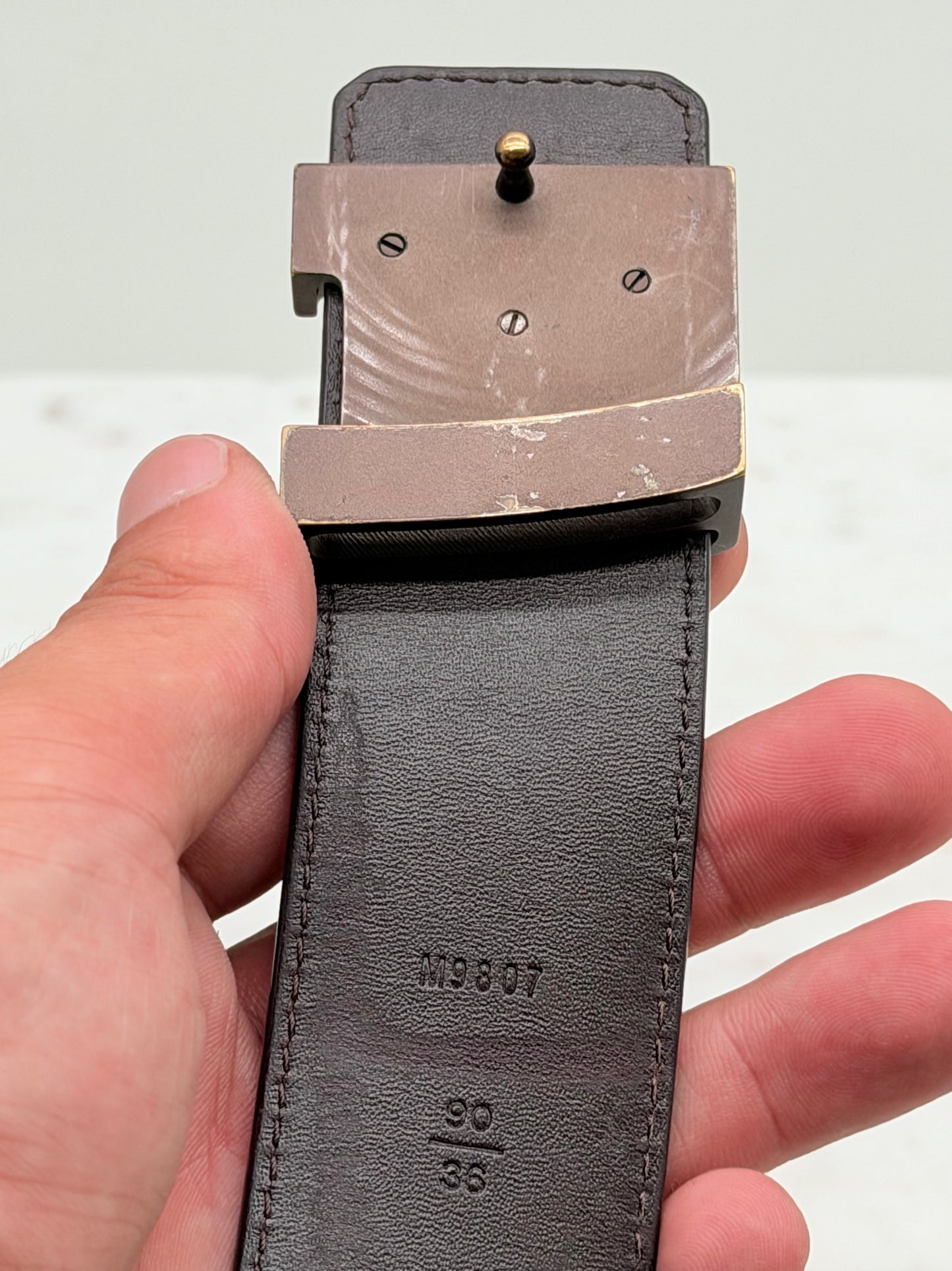 Louis Vuitton Initials Brown Damier Belt
