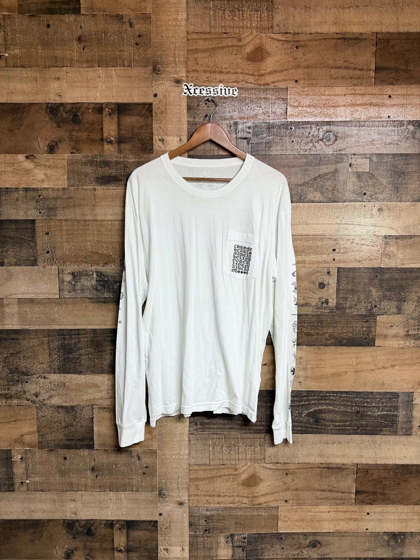 Chrome Hearts Multi Logo White Long Sleeve Tee
