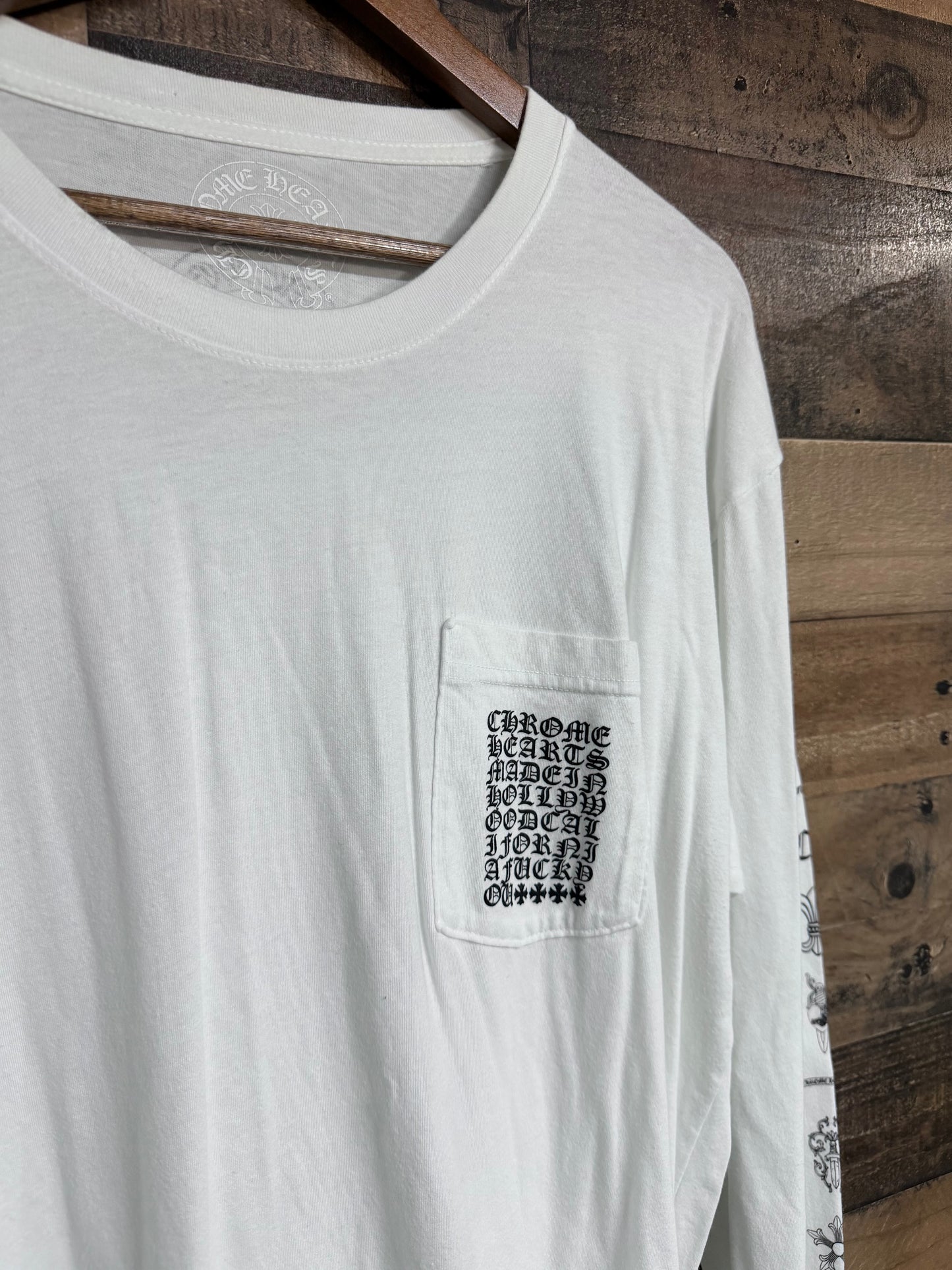 Chrome Hearts Multi Logo White Long Sleeve Tee