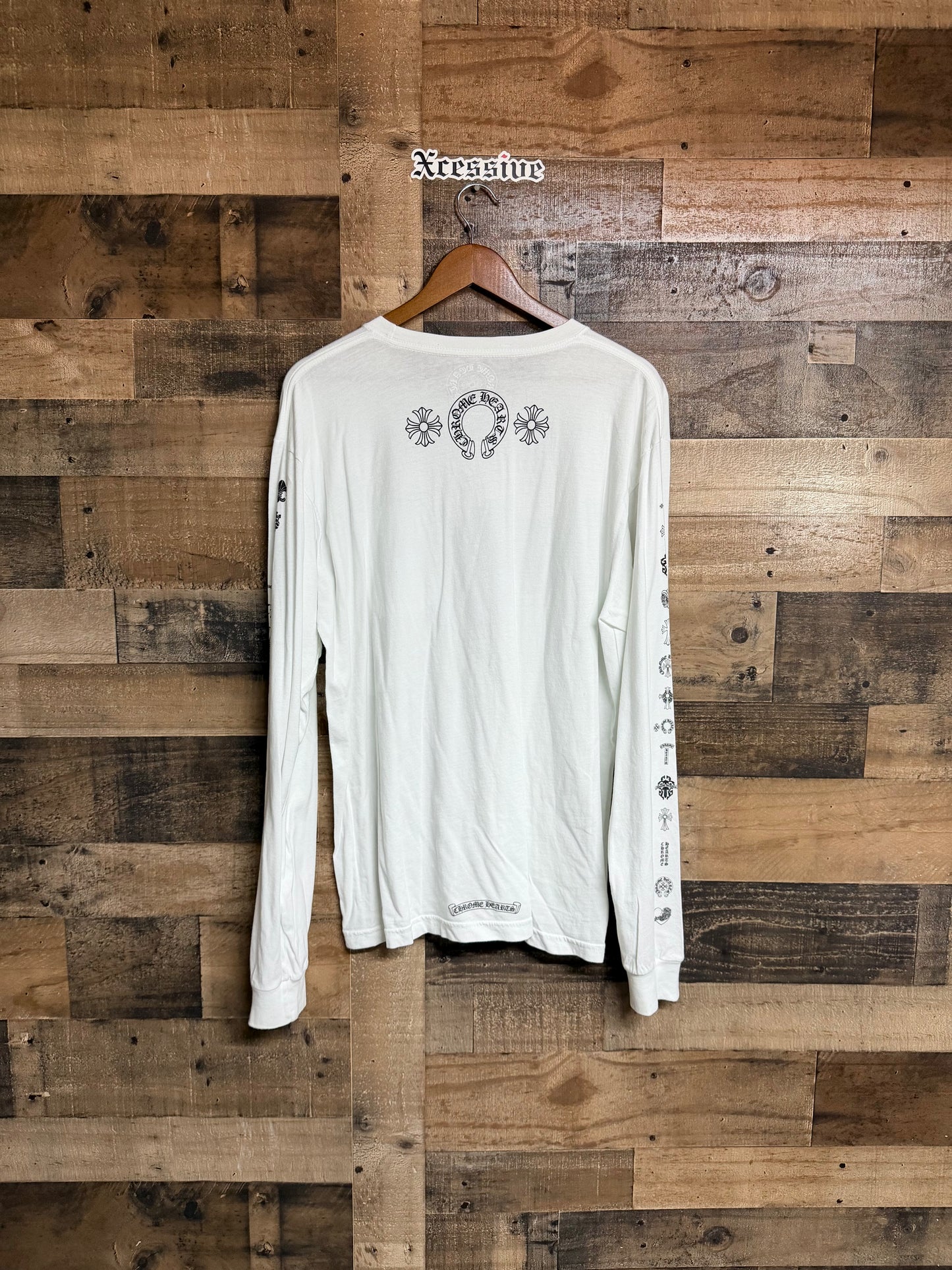 Chrome Hearts Multi Logo White Long Sleeve Tee