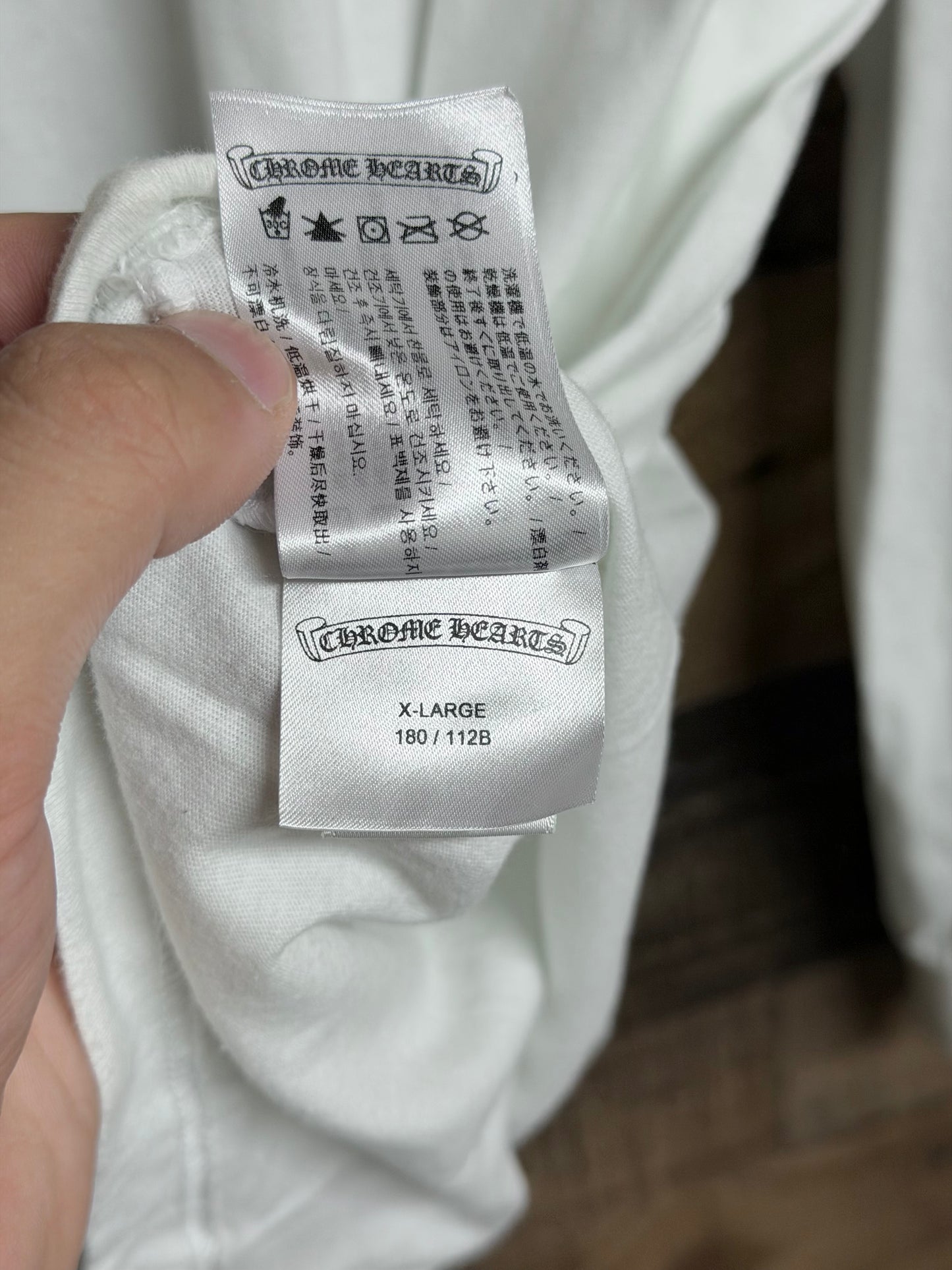 Chrome Hearts Multi Logo White Long Sleeve Tee
