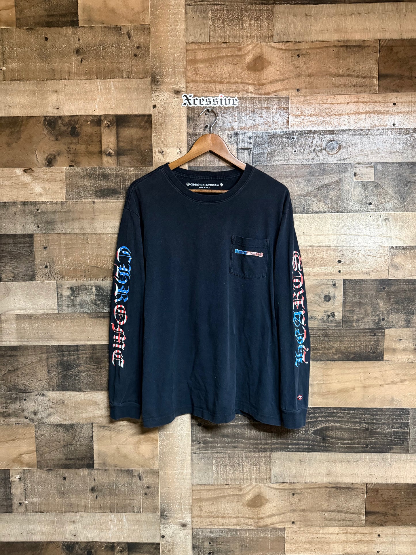 Chrome Hearts Matty Boy American Flag USA Long Sleeve Tee