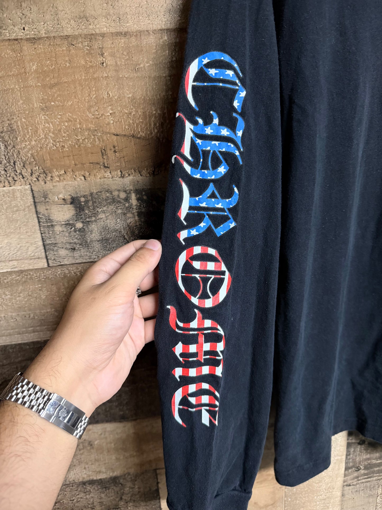 Chrome Hearts Matty Boy American Flag USA Long Sleeve Tee