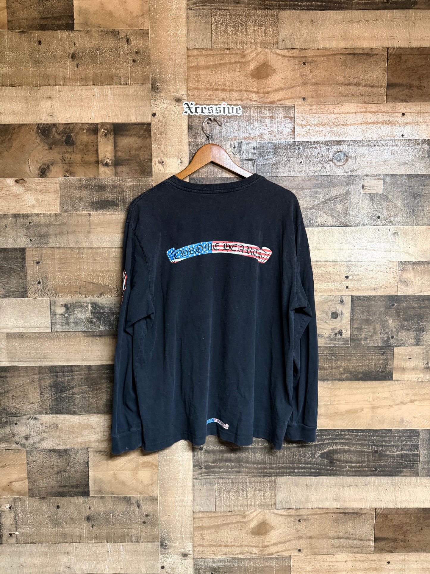 Chrome Hearts Matty Boy American Flag USA Long Sleeve Tee